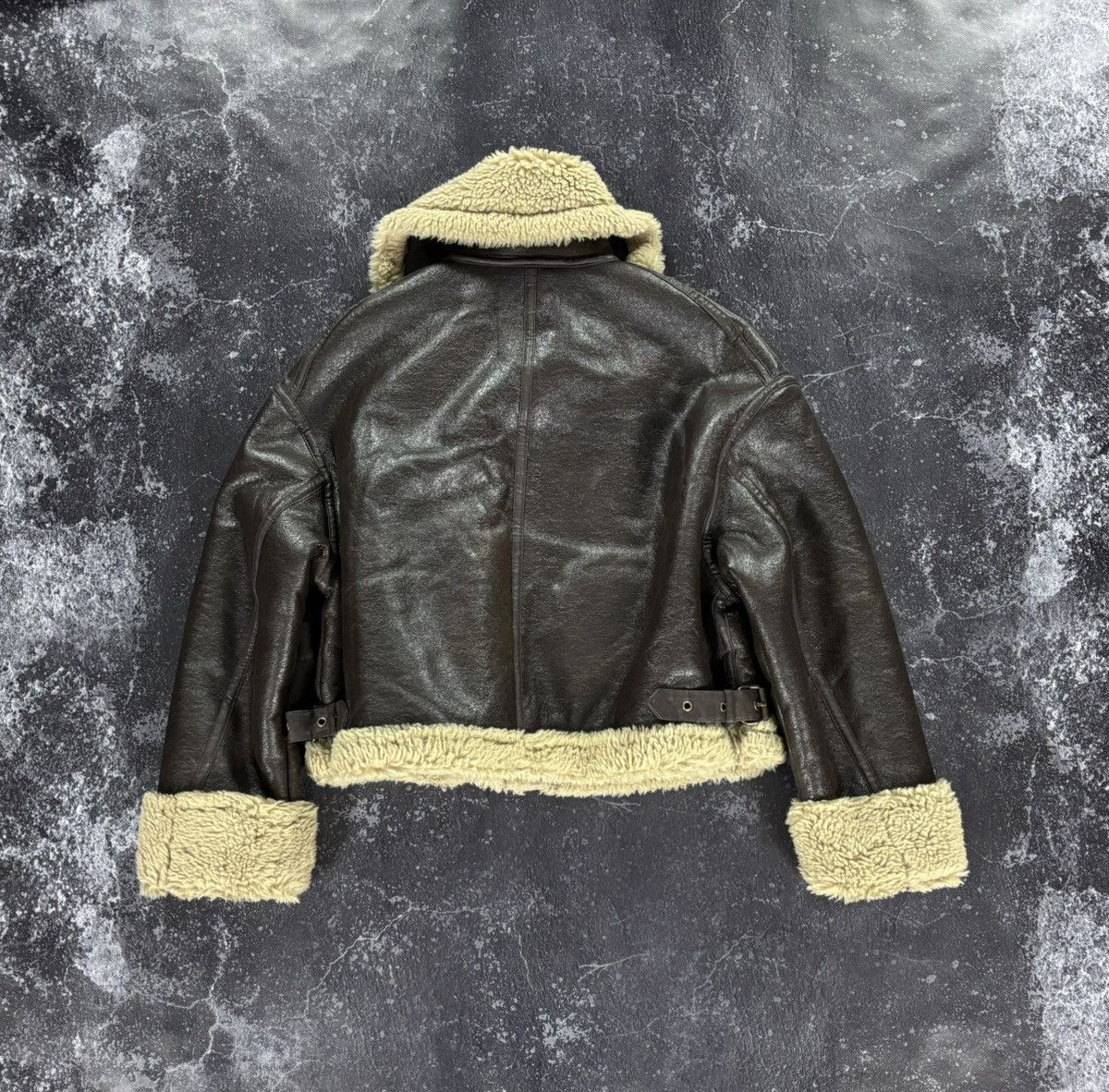 Vintage Cropped Sheepskin flyer’s jacket Size S / US 4 / IT 40 - 6 Thumbnail