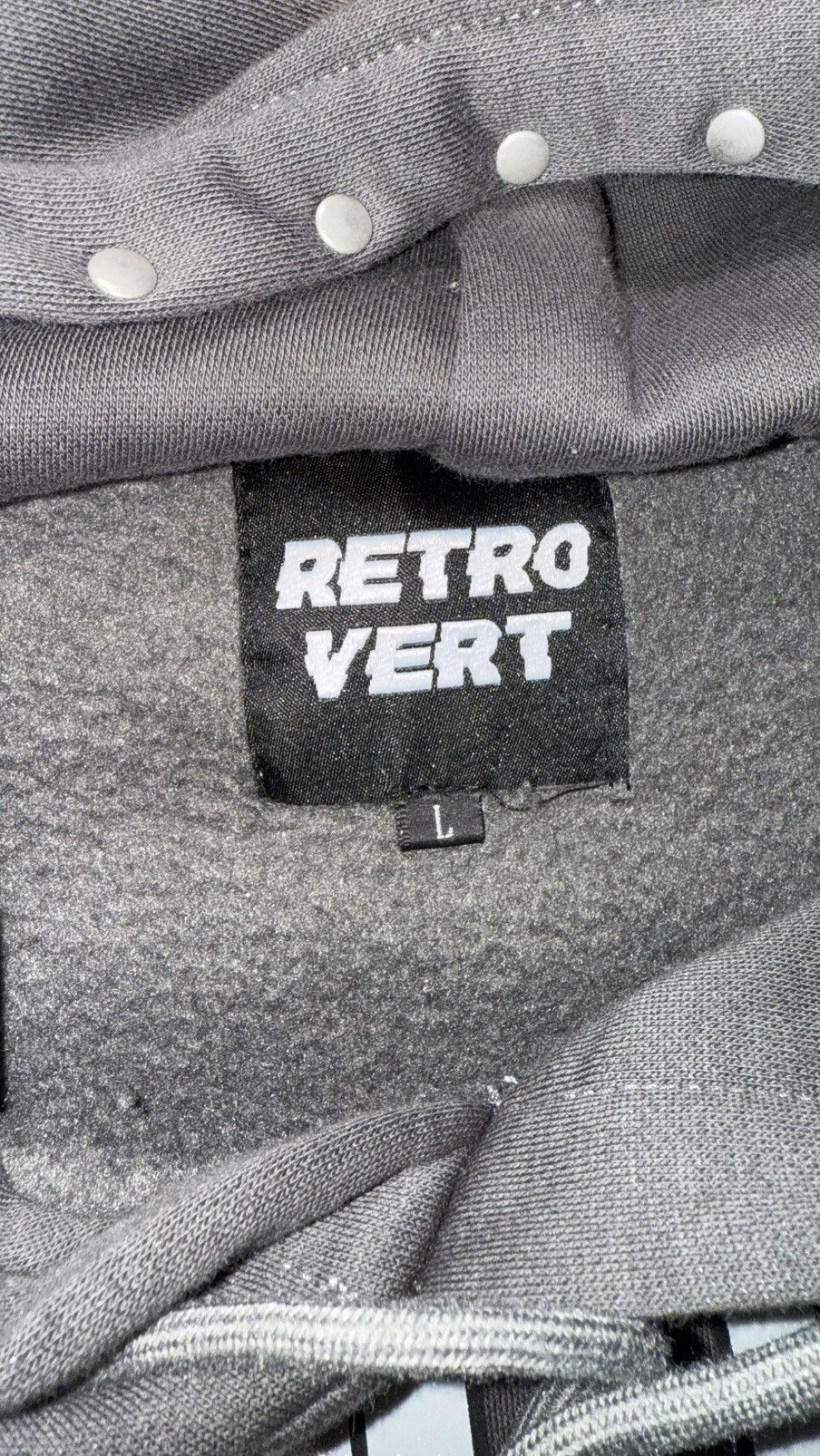 RETROVERT Grey Studded Destruction Hoodie Size US L / EU 52-54 / 3 - 2 Thumbnail