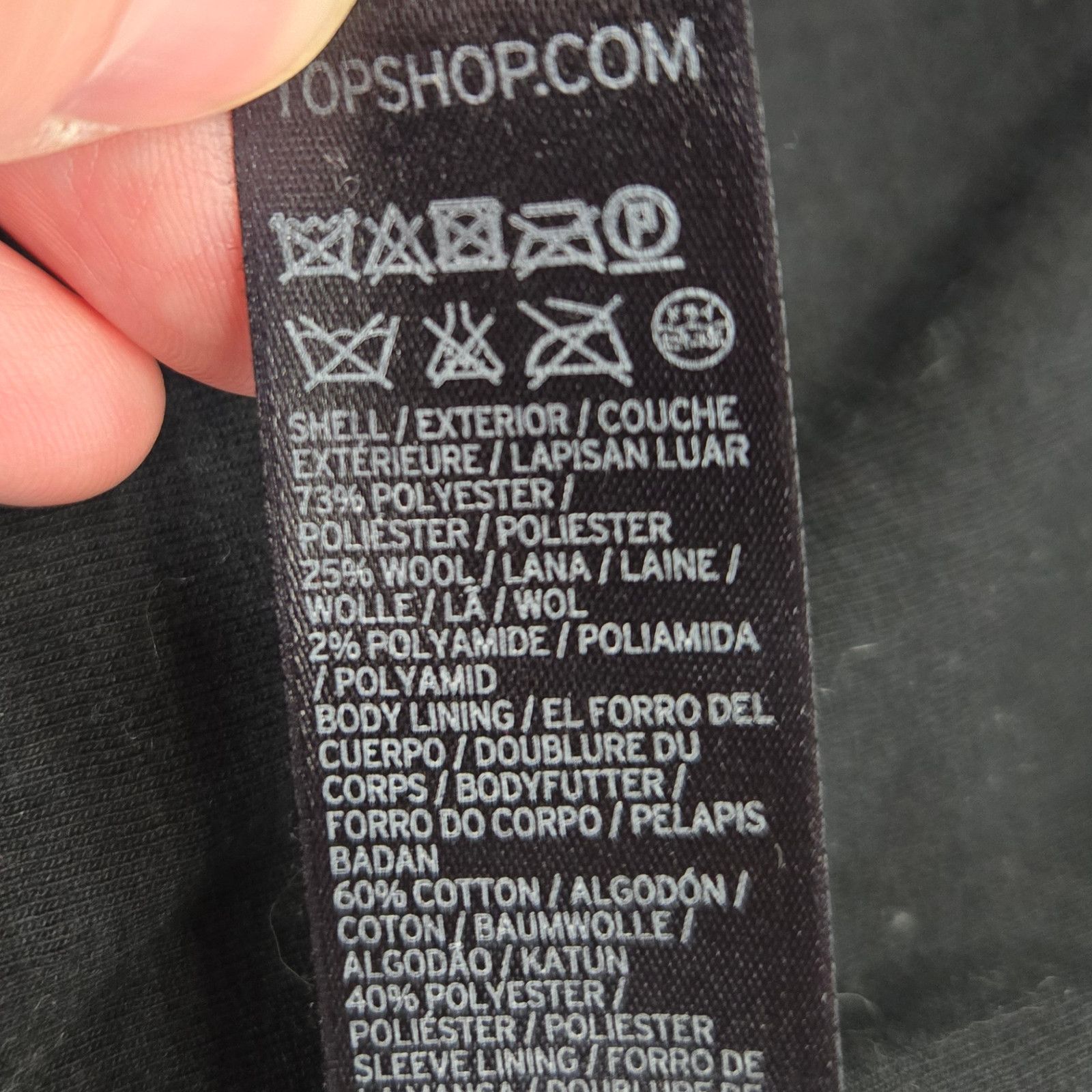 Topshop Topshop Oversized Herringbone Wool Blend Coat Size 10 Size L / US 10 / IT 46 - 10 Thumbnail