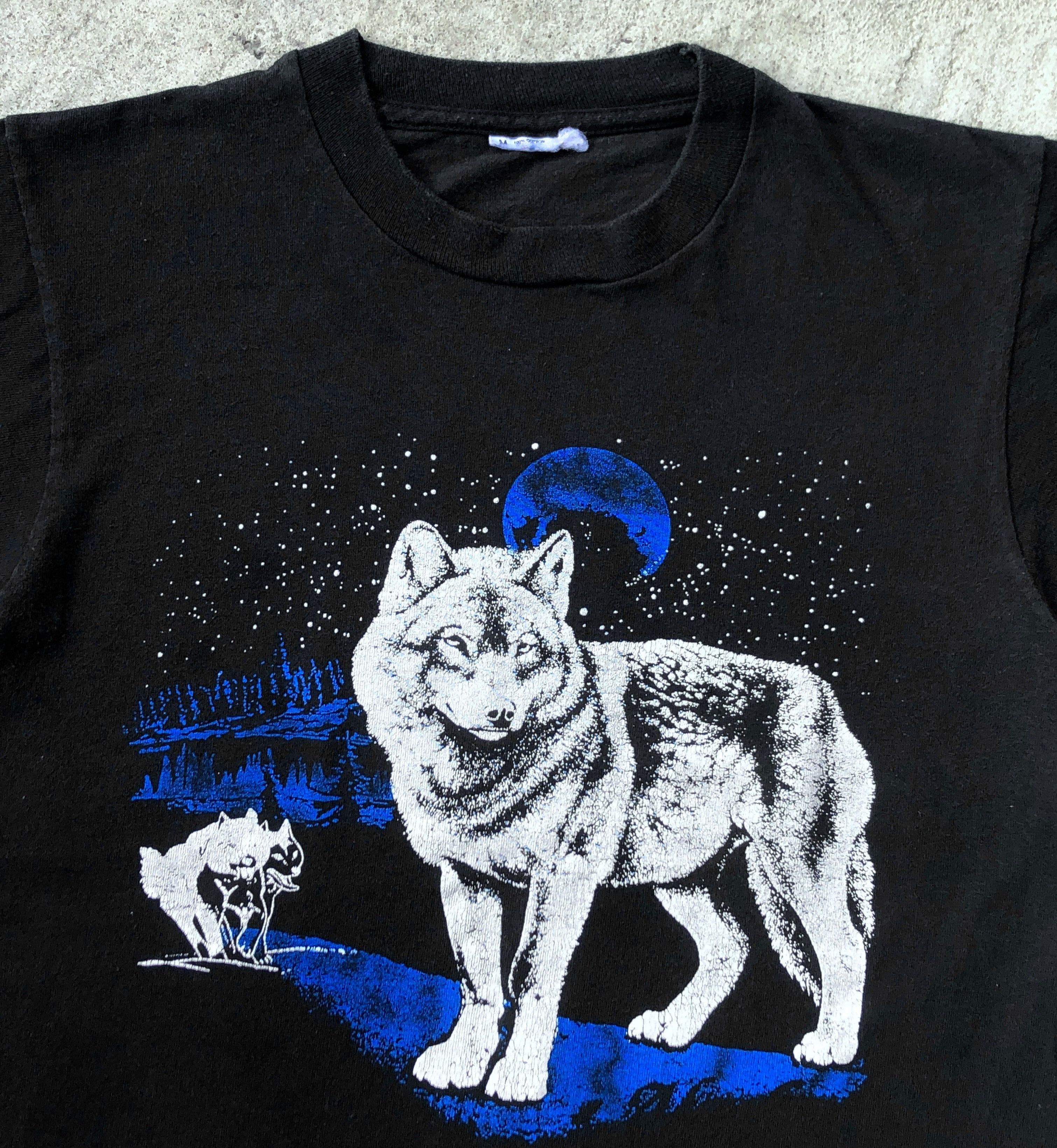 Vintage Vintage 90s WOLF T-shirt Size US M / EU 48-50 / 2 - 2 Thumbnail
