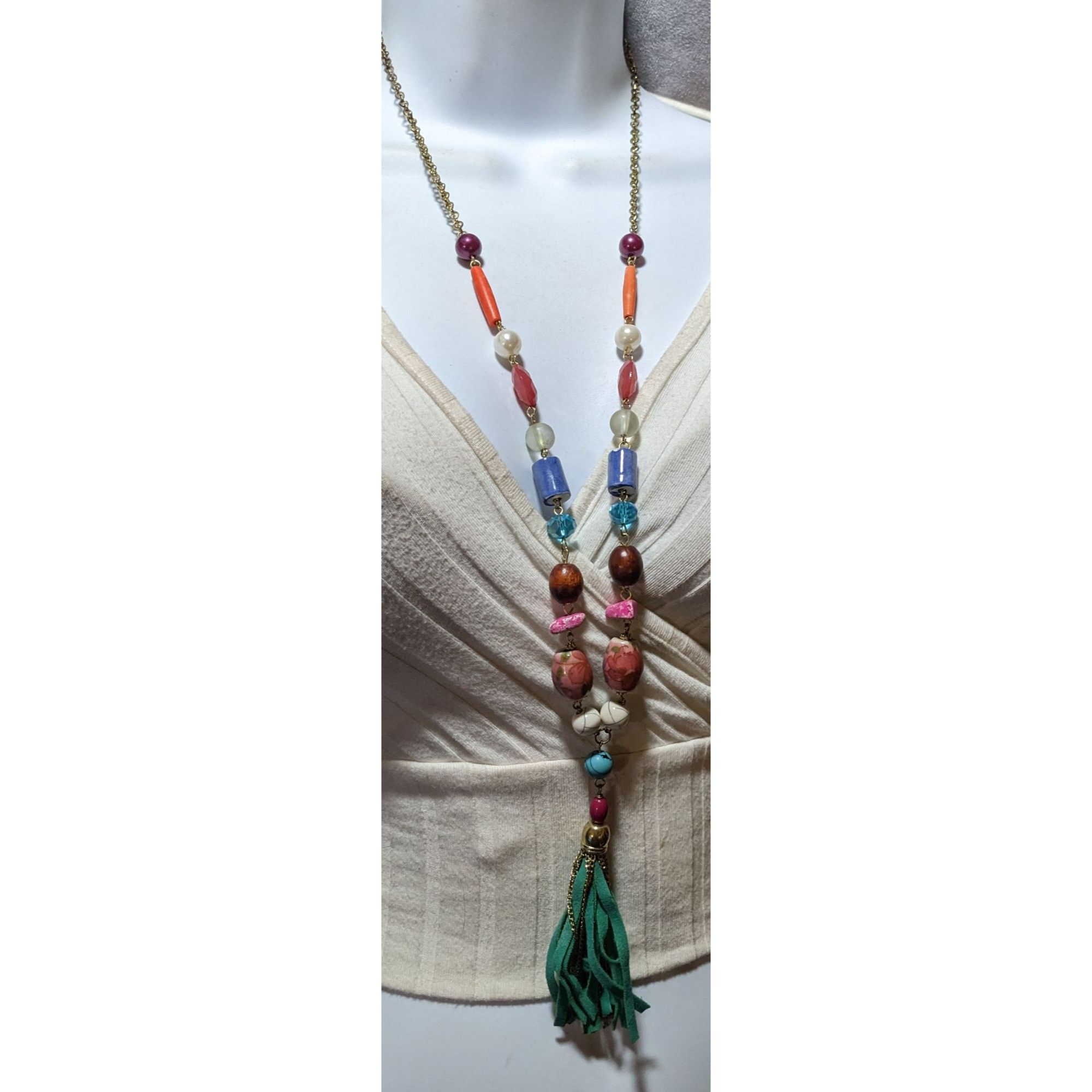 Other Bohemian Rainbow Beaded Tassel Necklace Size ONE SIZE - 7 Thumbnail