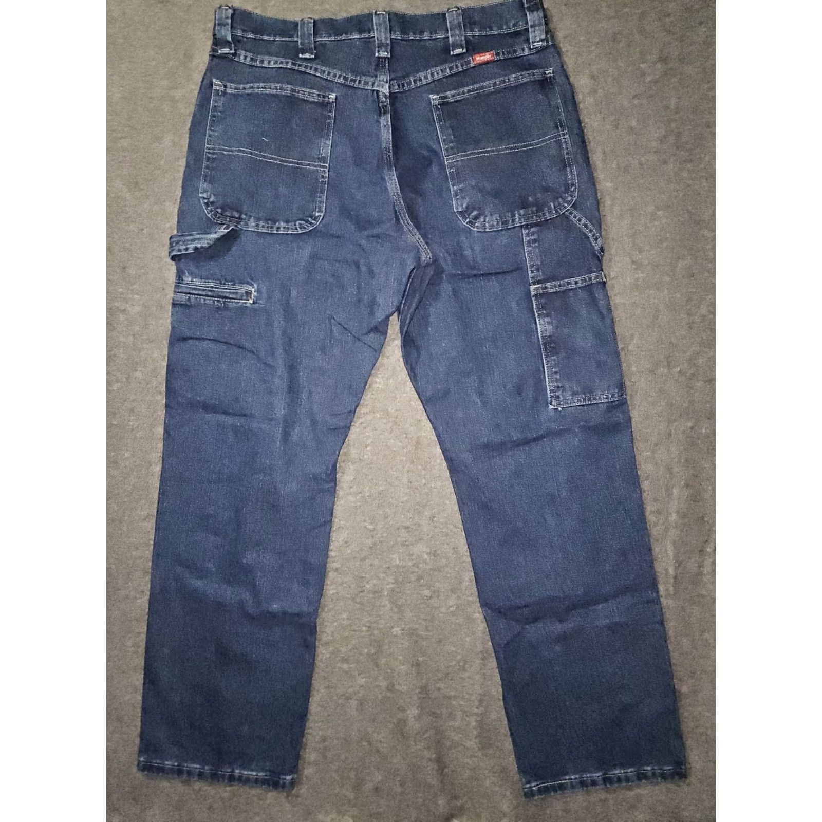 Wrangler Wrangler Carpenter Jeans Mens 34x32 Blue Mid Rise Casual Workwear Size US 34 / EU 50 - 7 Thumbnail
