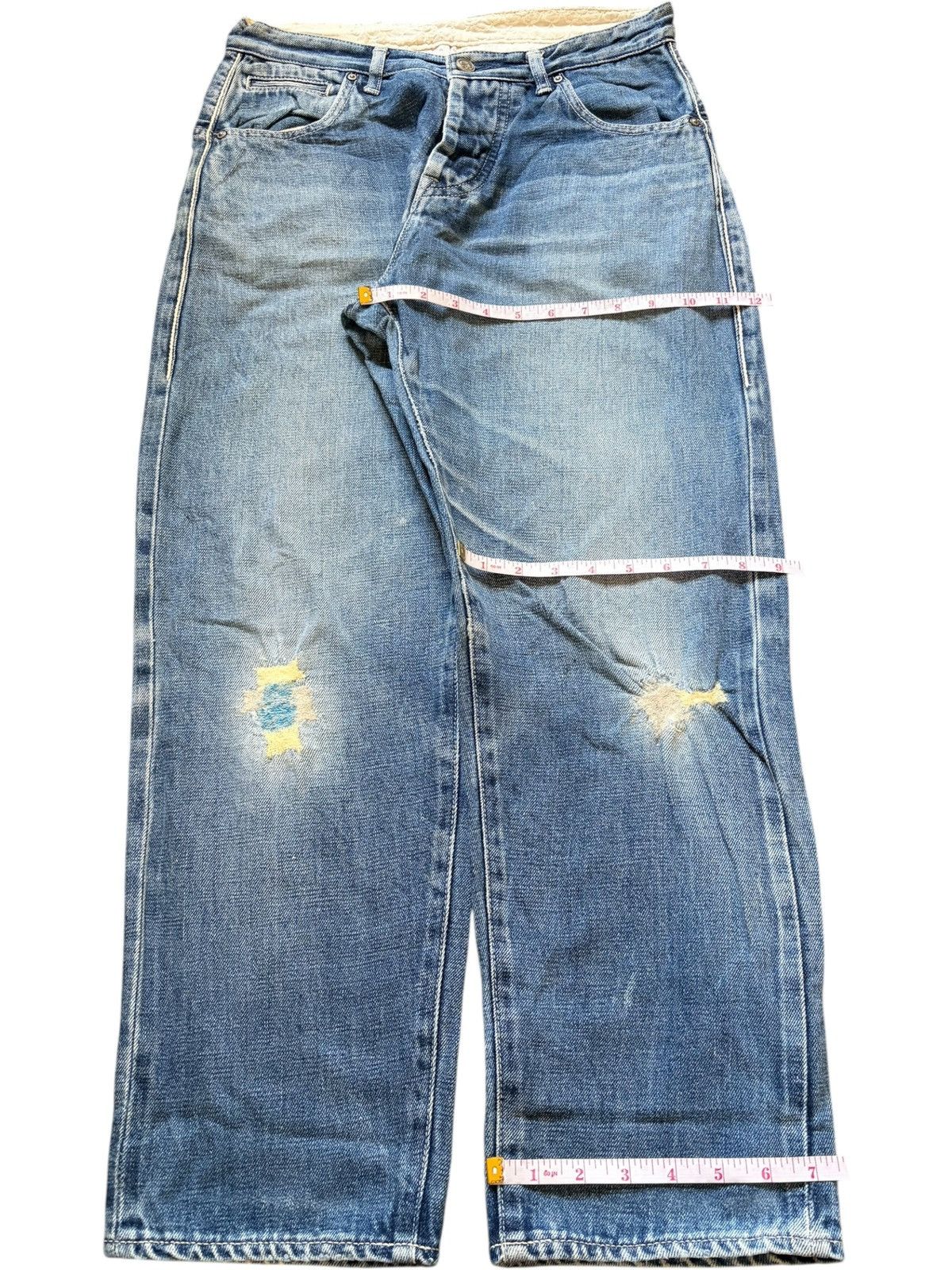 mina perhonen Vintage Mina Perhonen Selvedge Distressed Jeans Size 30" / US 8 / IT 44 - 8 Thumbnail