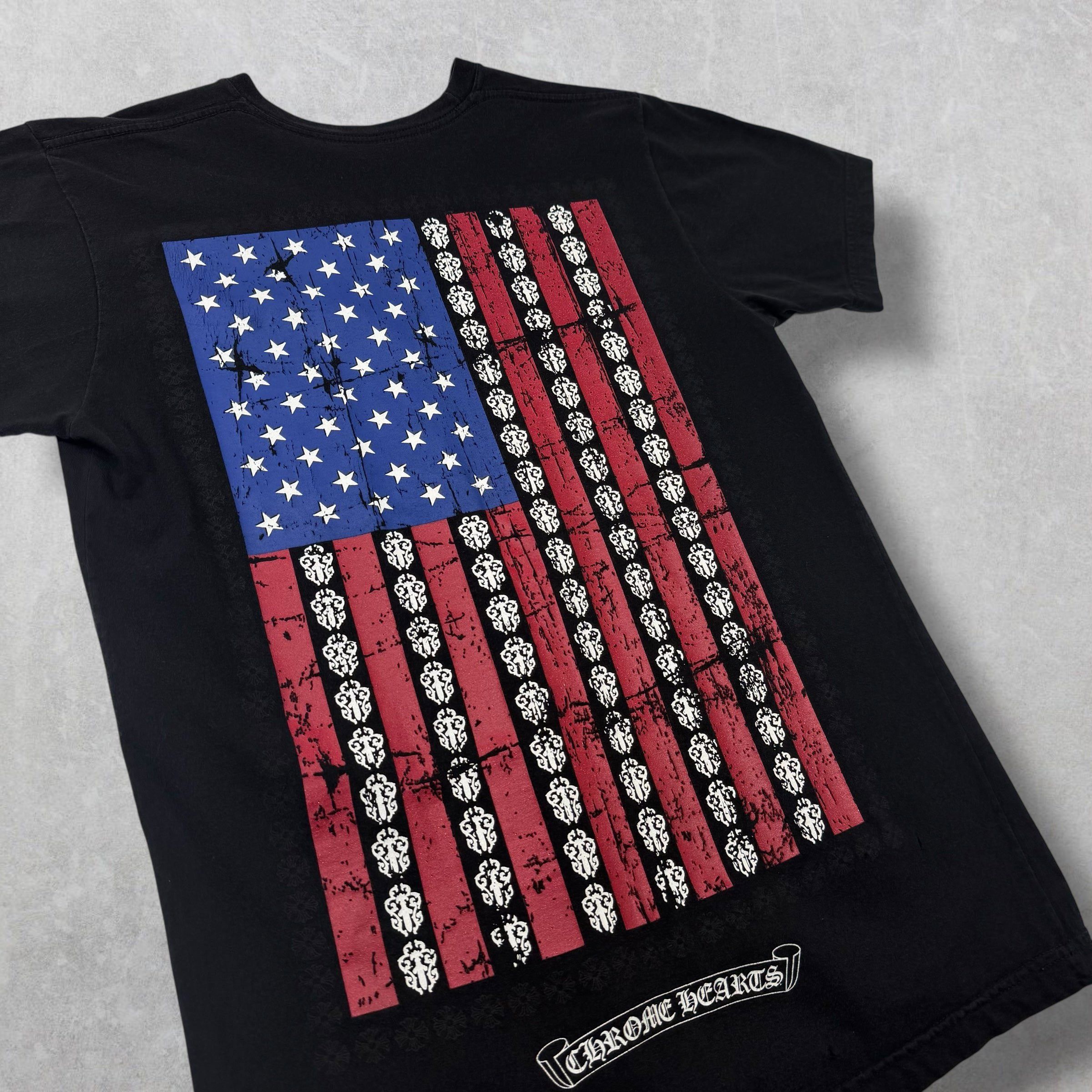 Chrome Hearts Chrome Hearts American Flag Tee Black M Size US M / EU 48-50 / 2 - 3 Thumbnail