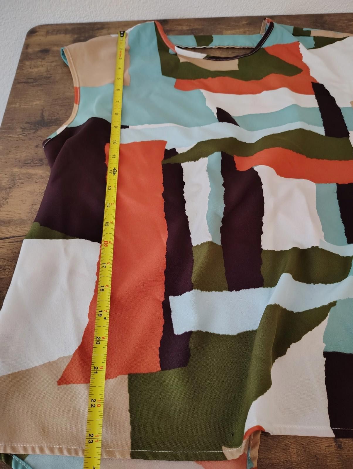 Shein Block Patch Multicolor Colorful Top Open Back Size L Grunge Size L / US 10 / IT 46 - 5 Thumbnail