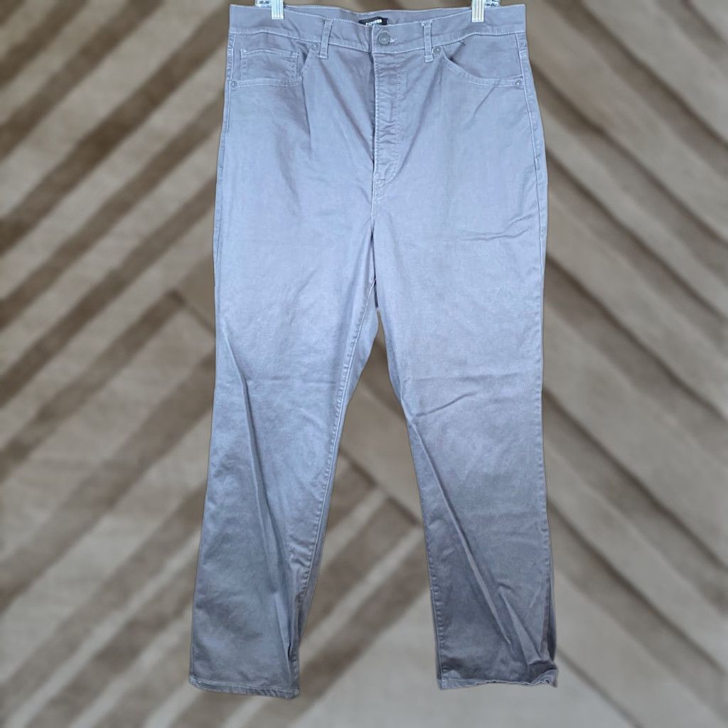 Express Express Womens Pants Gray Super High Rise Slim Modal Blend Stretch 14 Regular Size 24" / US 00 / IT 34 - 1 Thumbnail
