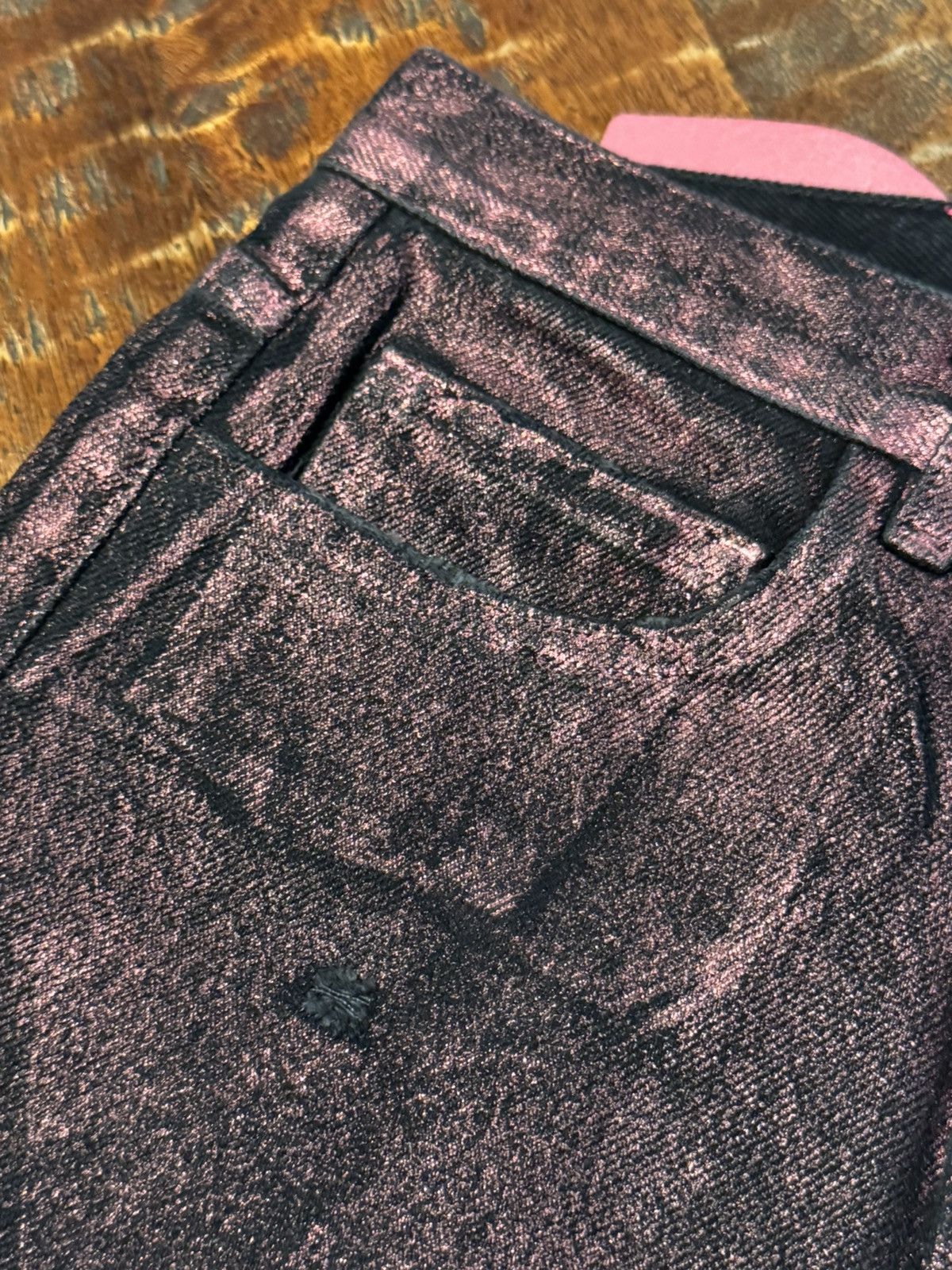 Sp5der Metallic Wash Pink and Black Jeans 26 Size US 26 / EU 42 - 4 Thumbnail