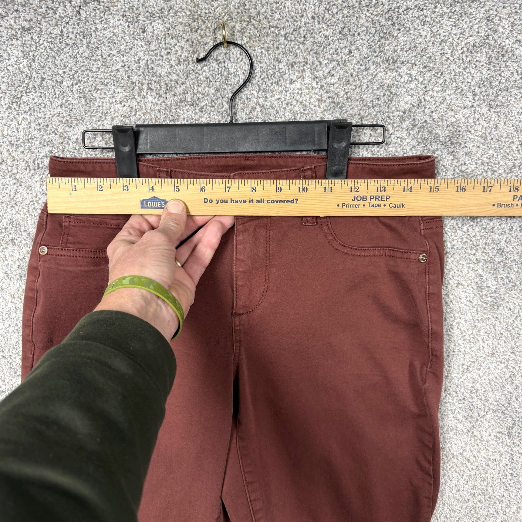 Vintage Maurices Jeans Womens M Rust Reddish-Brown Mid Rise Skinny Stretch Denim 30x28 Size 32" / US 10 / IT 46 - 2 Thumbnail