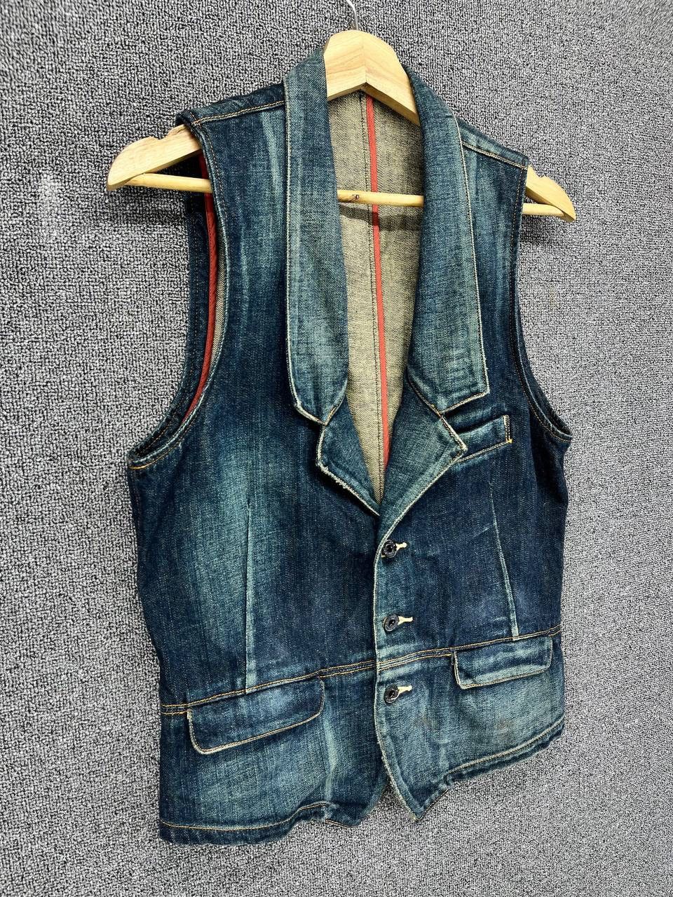Japanese Brand Vintage Haib Rare Denim Vest Size M / US 6-8 / IT 42-44 - 2 Thumbnail
