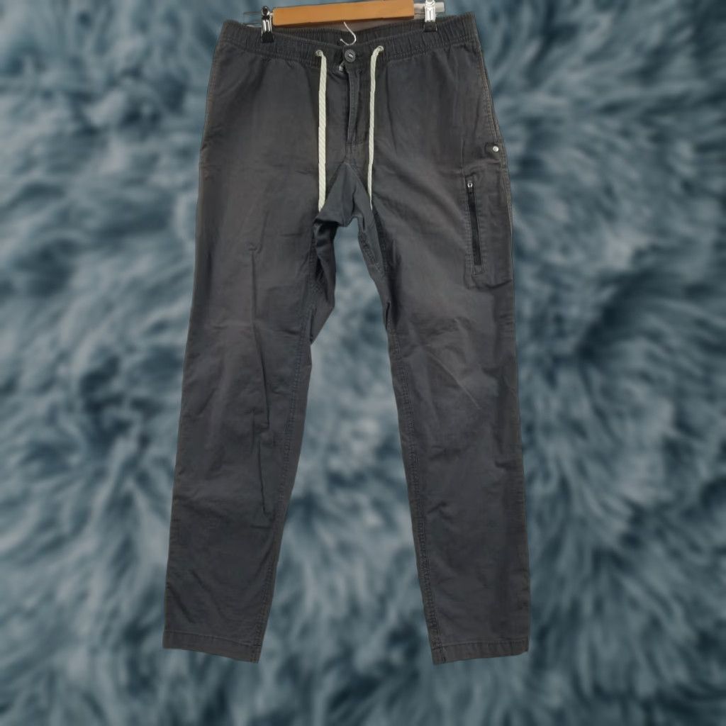 Vuori Vuori Joggers Mens Large Gray Ripstop Climbers Casual Drawstring Stretch See Pic Size ONE SIZE - 1 Thumbnail