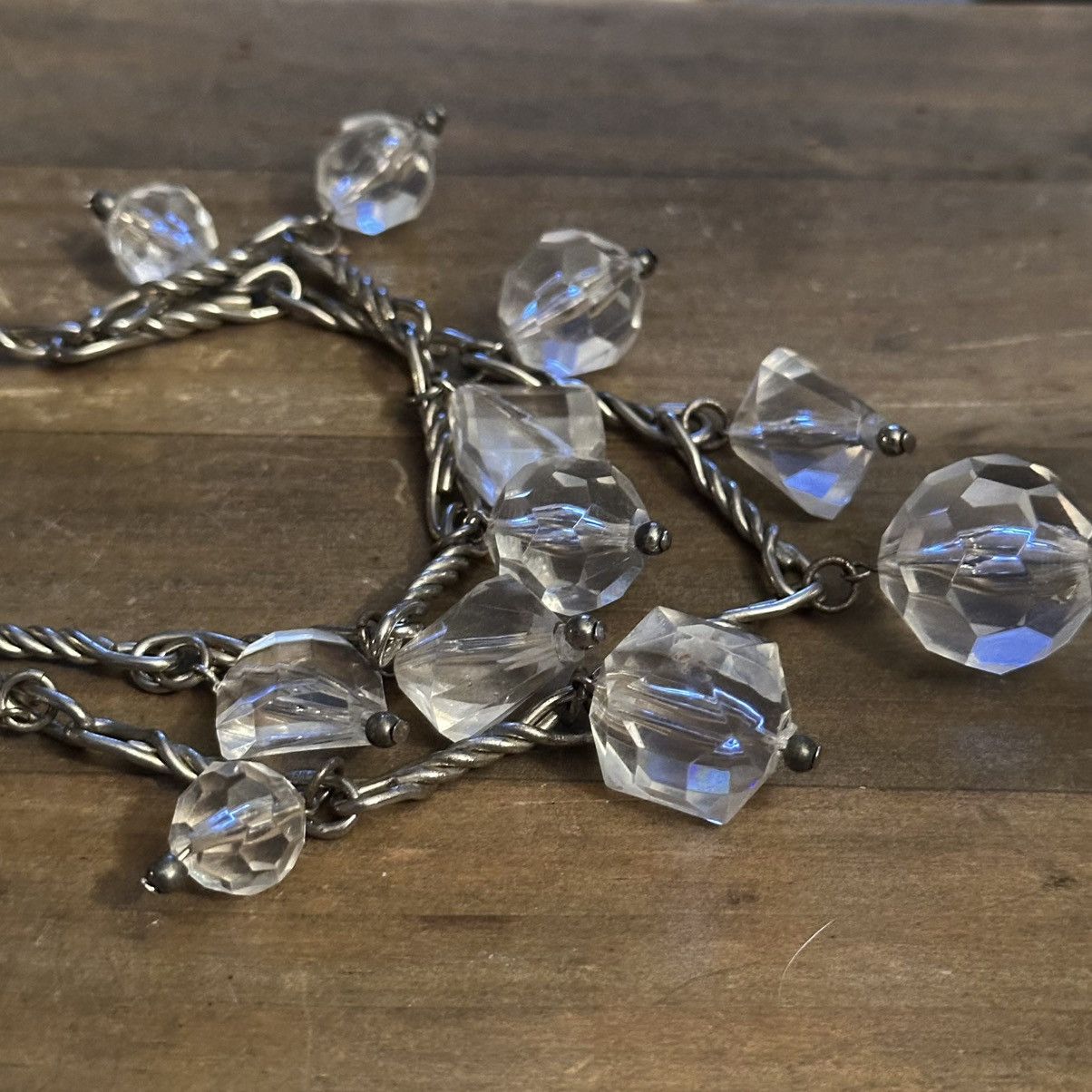 Other Vintage layered chunky clear lucite dangles necklace Size ONE SIZE - 6 Thumbnail