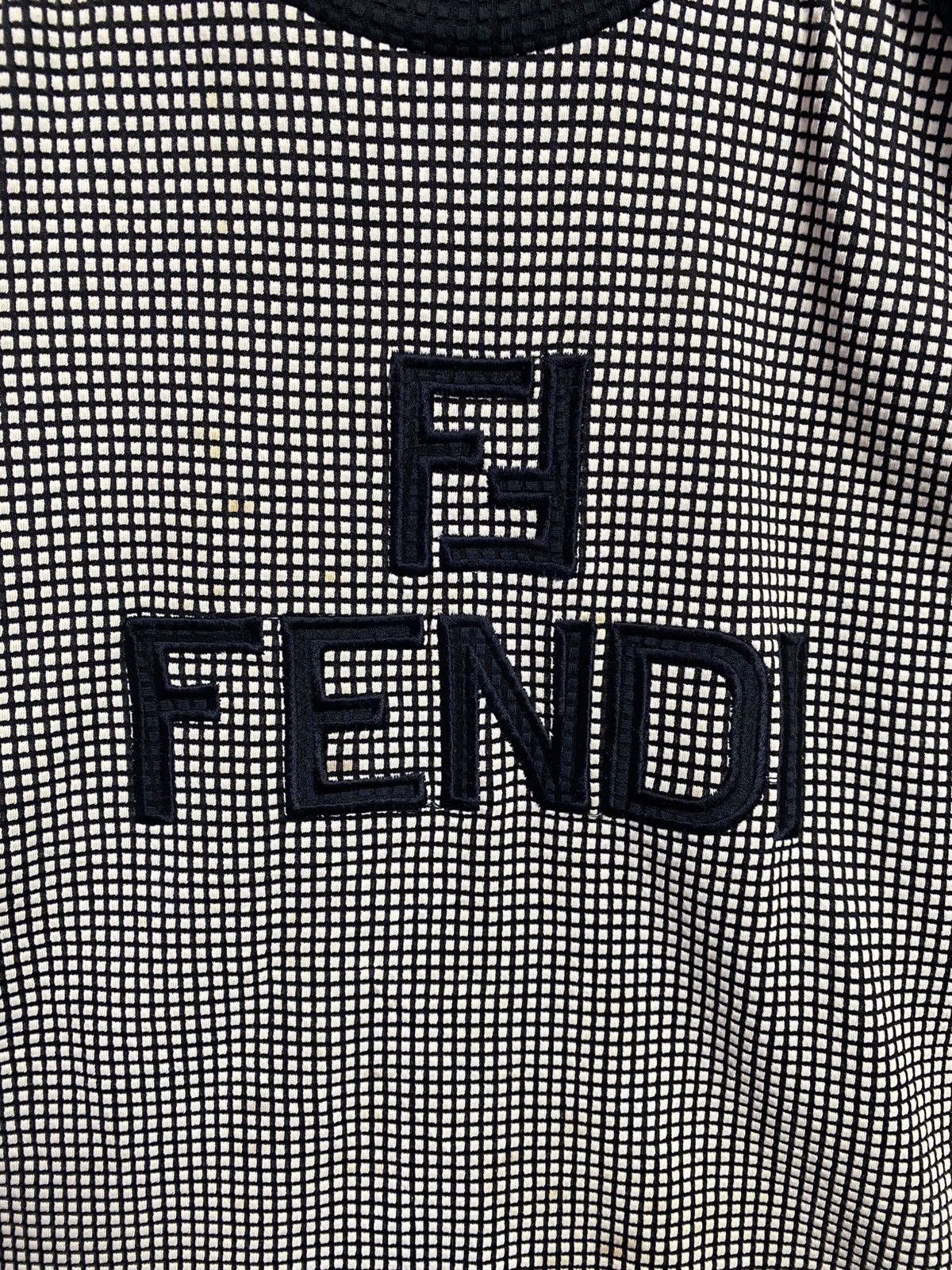 Fendi Fendi Jeans Vintage FF Embroidered Raglan Waffle Long Sleeve Size US XL / EU 56 / 4 - 2 Thumbnail