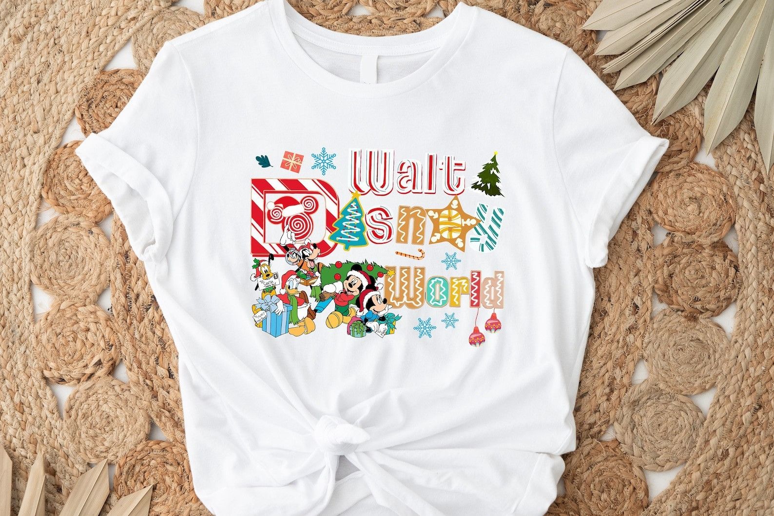 Designer × The Unbranded Brand Vintage World Christmas Shirt, Christmas Vibes Size XL / US 12-14 / IT 48-50 - 1 Thumbnail