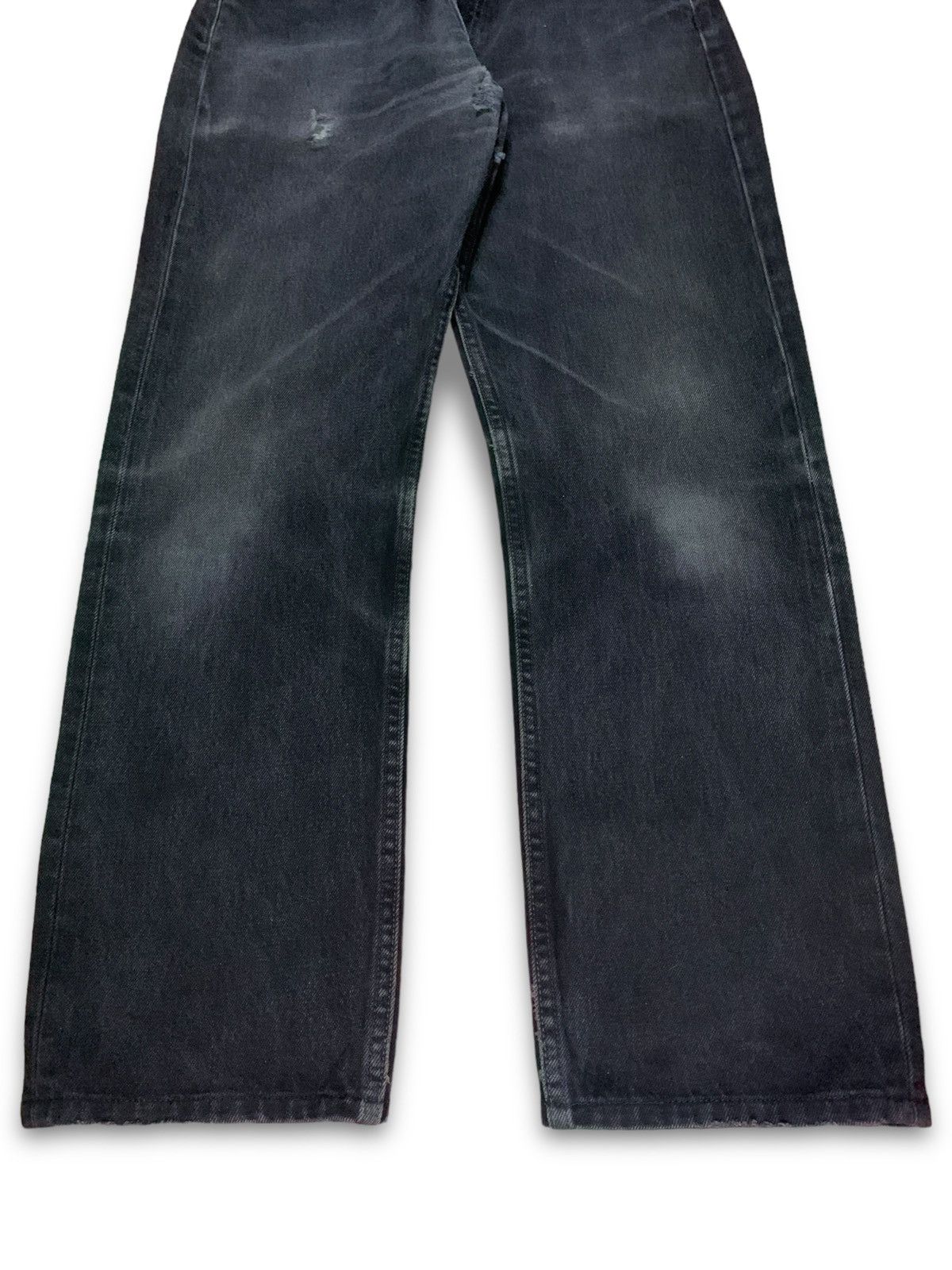 Levi's × Levi's Vintage Clothing Vintage 90s Levis 501 Distressed Black Loose Jeans 29x29 Size US 29 - 6 Thumbnail