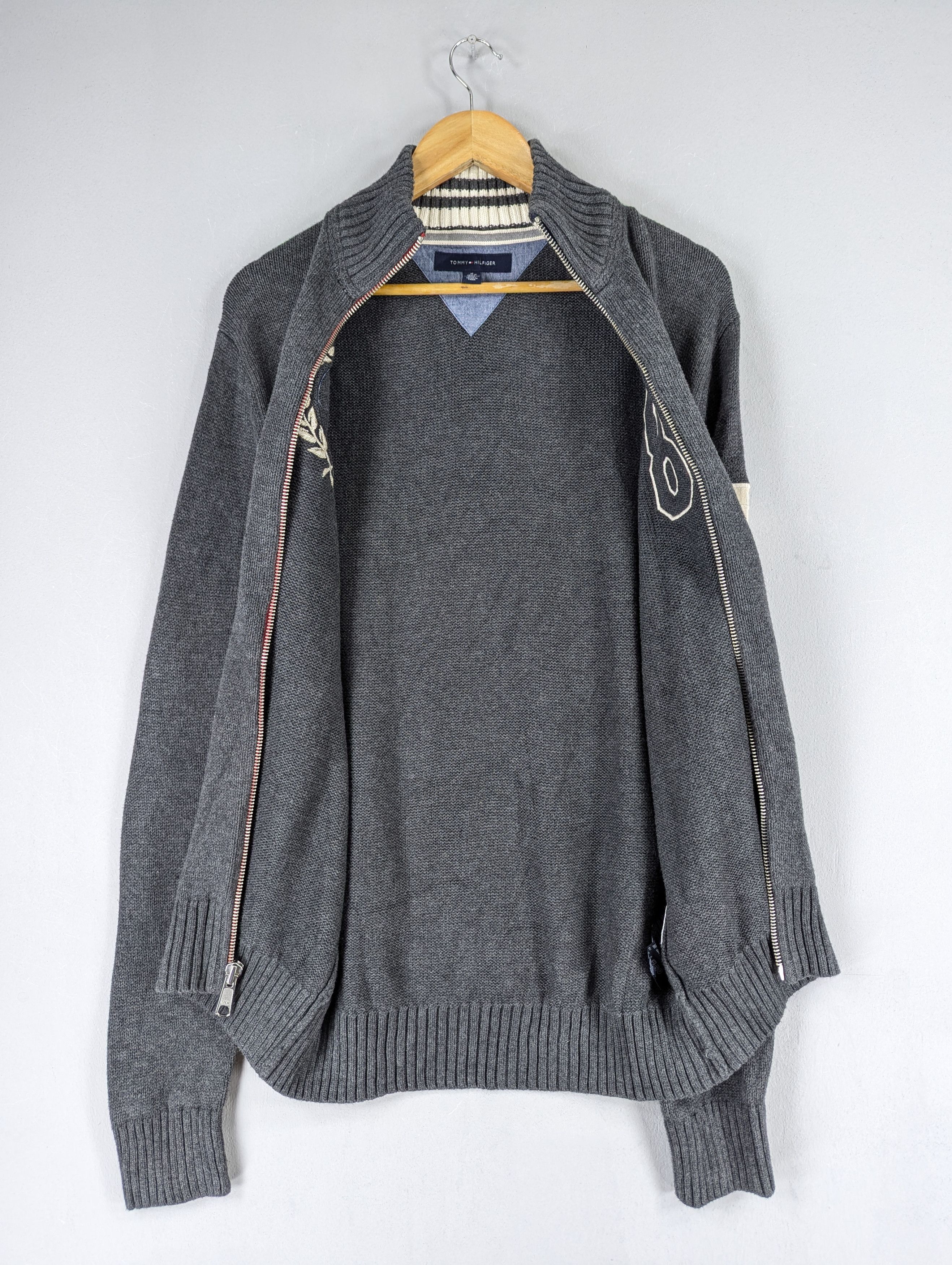 Tommy Hilfiger Tommy Hilfiger Classic Athletics Knit Zipper Sweater Grey M Size US M / EU 48-50 / 2 - 9 Thumbnail