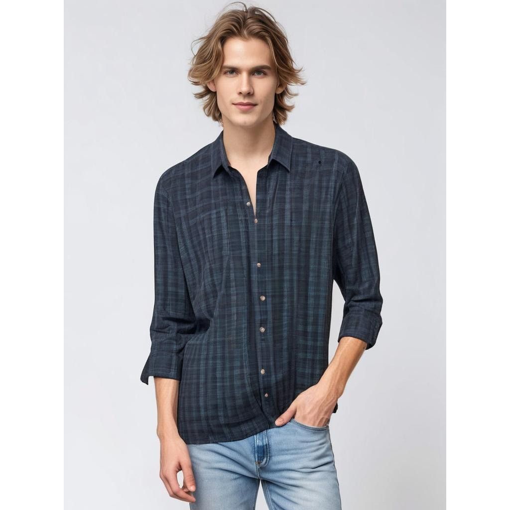 Etienne Aigner Etienne Aigner Men's Plaid Long Sleeve Button-Up Shirt Size US S / EU 44-46 / 1 - 1 Thumbnail