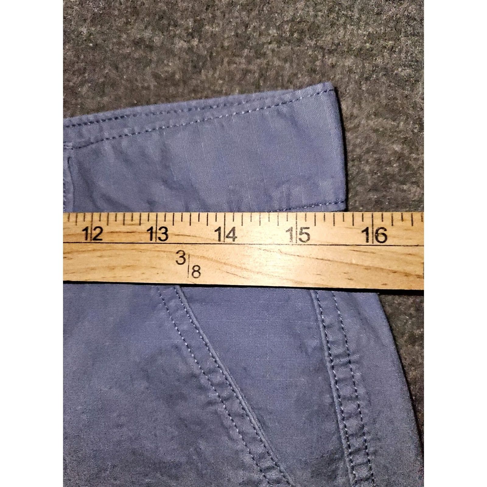Eddie Bauer VINTAGE Eddie Bauer Chino Hiking Pants Women's 8 Blue Rip Stop Straight Mid Rise Pockets Stretch Easy Care Mens Womens Girls Boys Size 30" / US 8 / IT 44 - 3 Thumbnail