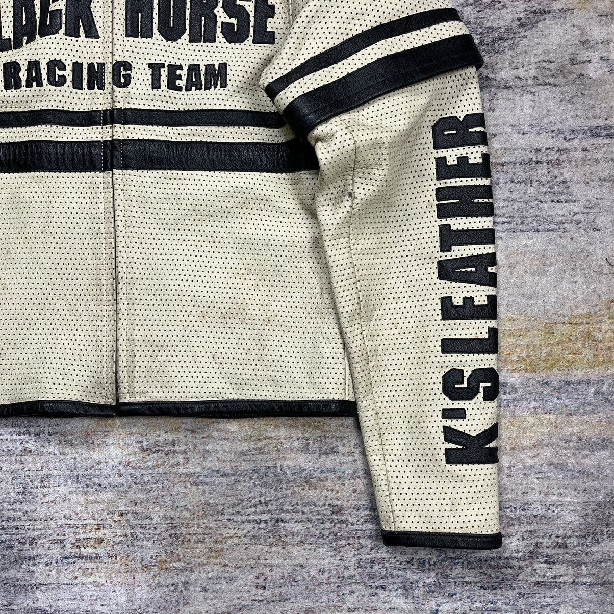 Kadoya Vintage K’s Kadoya black horse racing team leather jacket Size US M / EU 48-50 / 2 - 8 Thumbnail