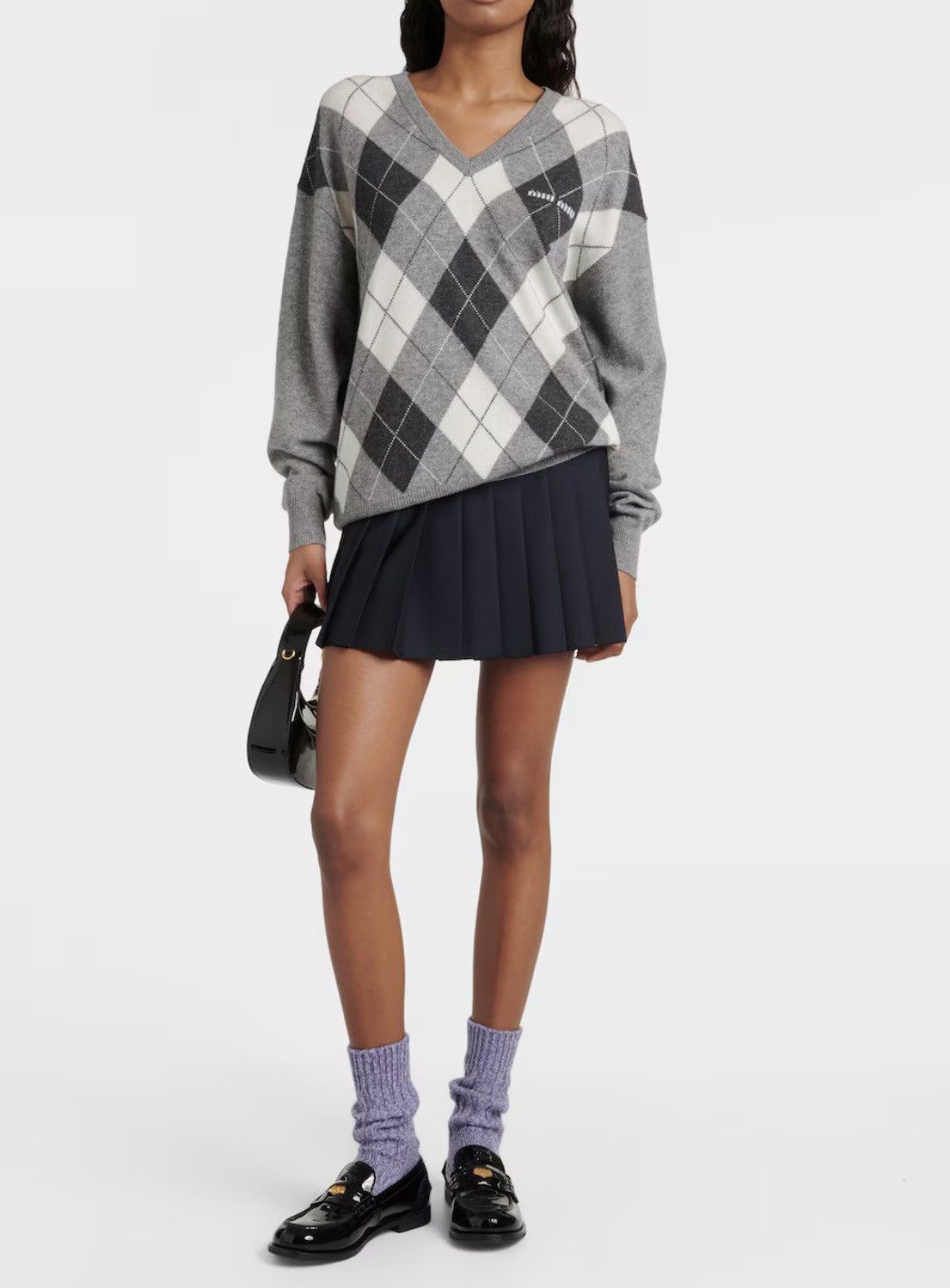 Miu Miu 🔥 Miu Miu cashmere wool logo socks Size ONE SIZE - 2 Thumbnail