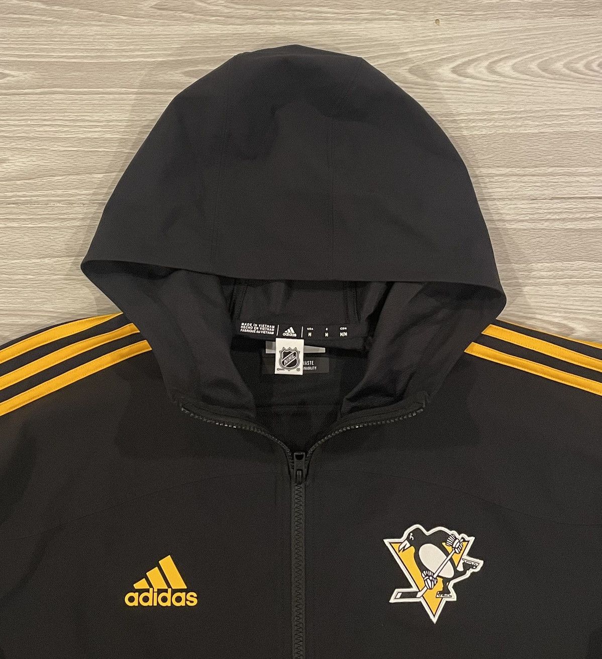 Adidas Adidas Pittsburgh Penguins Player Issue Hoodie Mens Medium Size US M / EU 48-50 / 2 - 2 Thumbnail