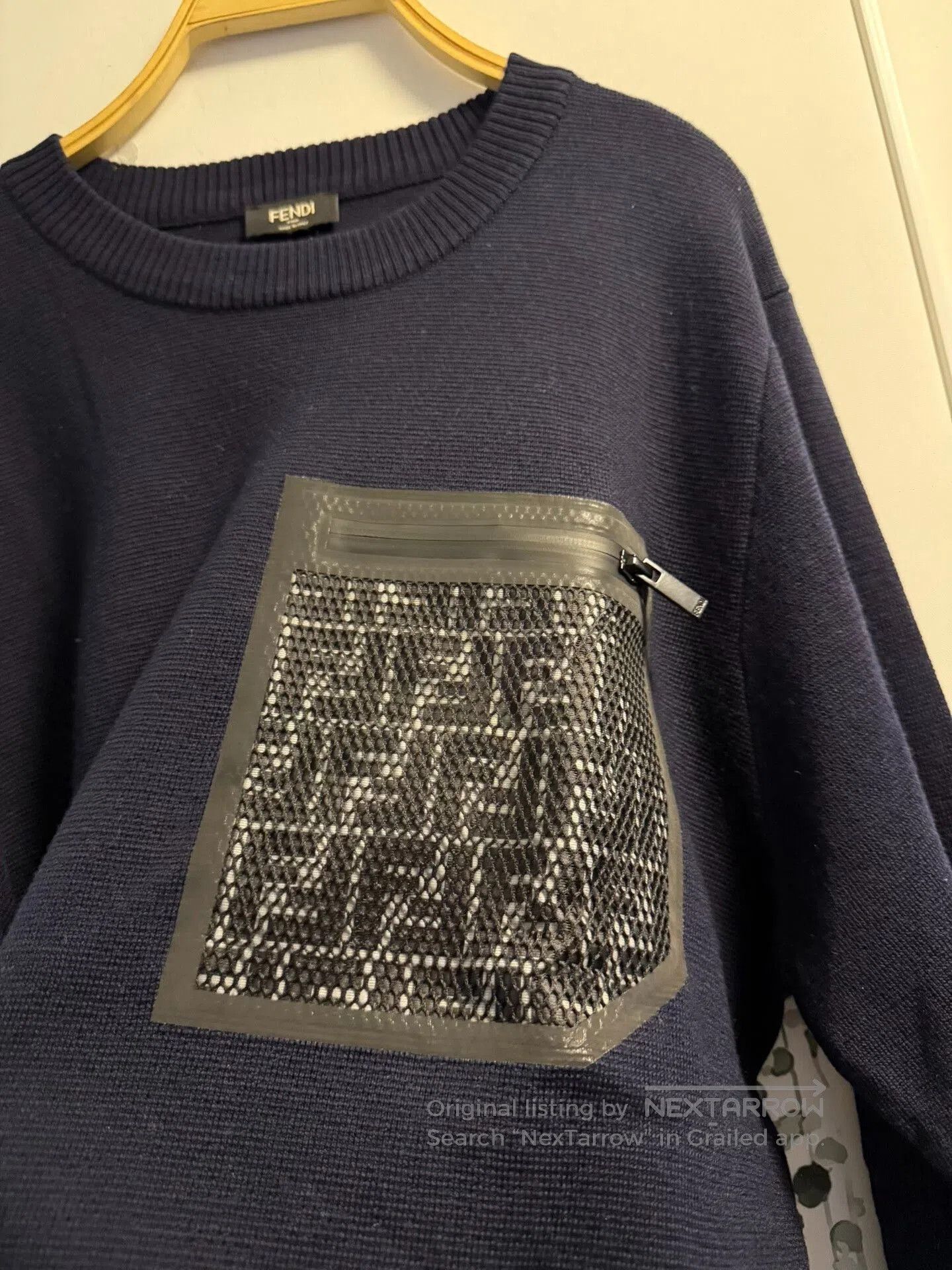 Fendi Fendi Pocket Detail Long Sleeve Sweater. Size US L / EU 52-54 / 3 - 7 Thumbnail