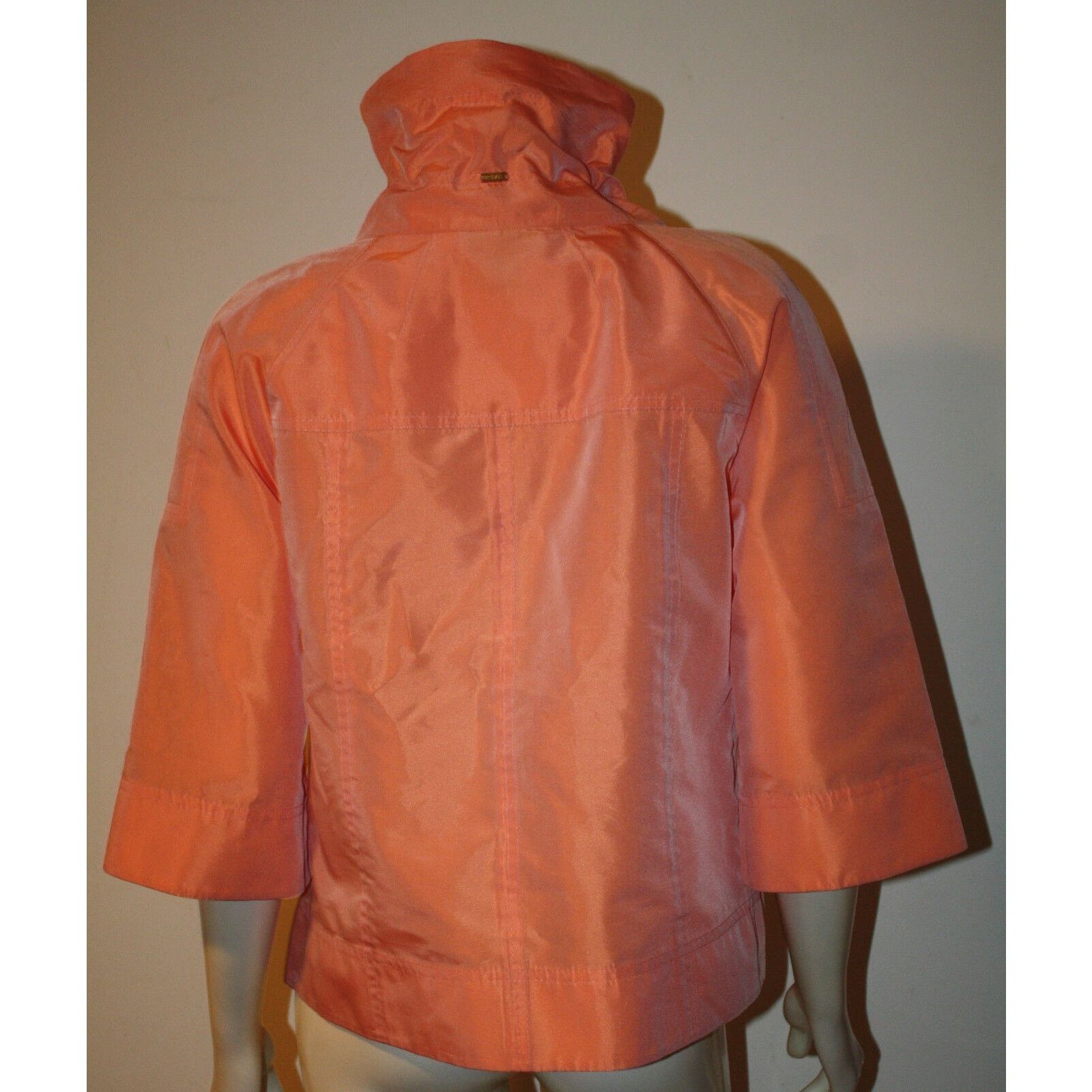 St. John ST JOHN Jacket M Shimmery Peach Sleeves Gathered Collar Size M / US 6-8 / IT 42-44 - 3 Thumbnail