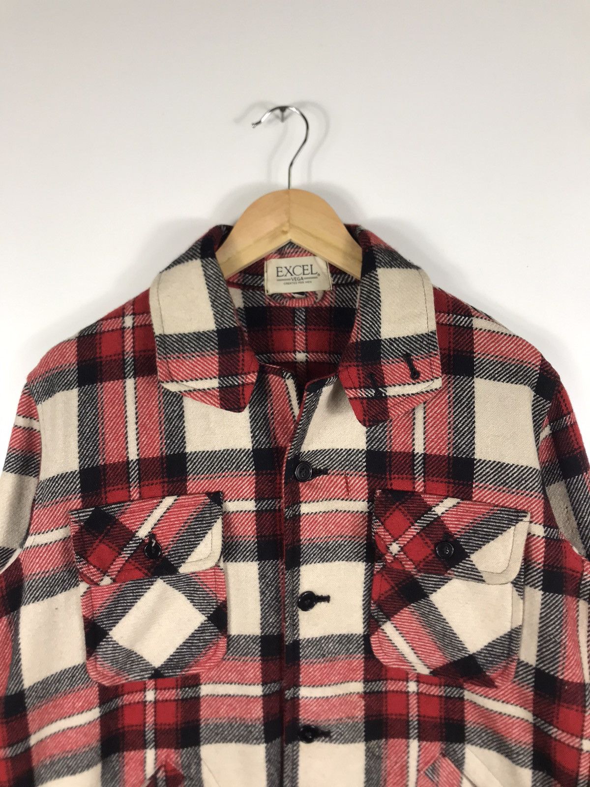 Japanese Brand × Vintage ⚡️Vintage Excel Wool Flannel Chore Shirt Jacket Size US M / EU 48-50 / 2 - 4 Thumbnail