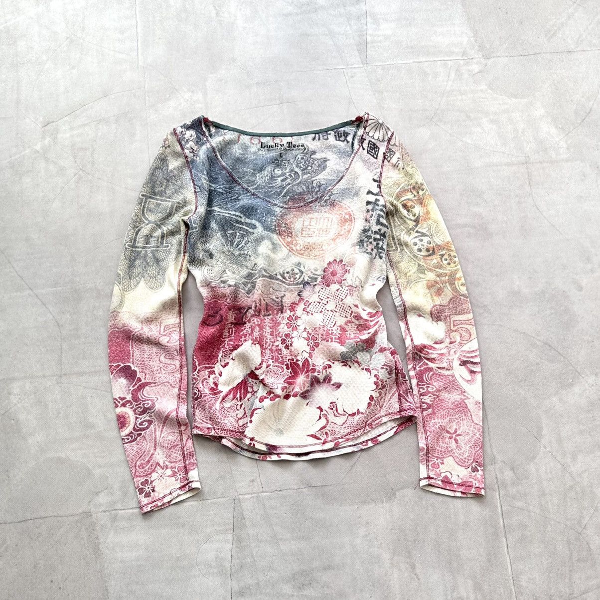Hysteric Glamour × Undercover 00s Japan Floral Long Sleeve T Shirt Cop Copine Style Size L / US 10 / IT 46 - 1 Thumbnail