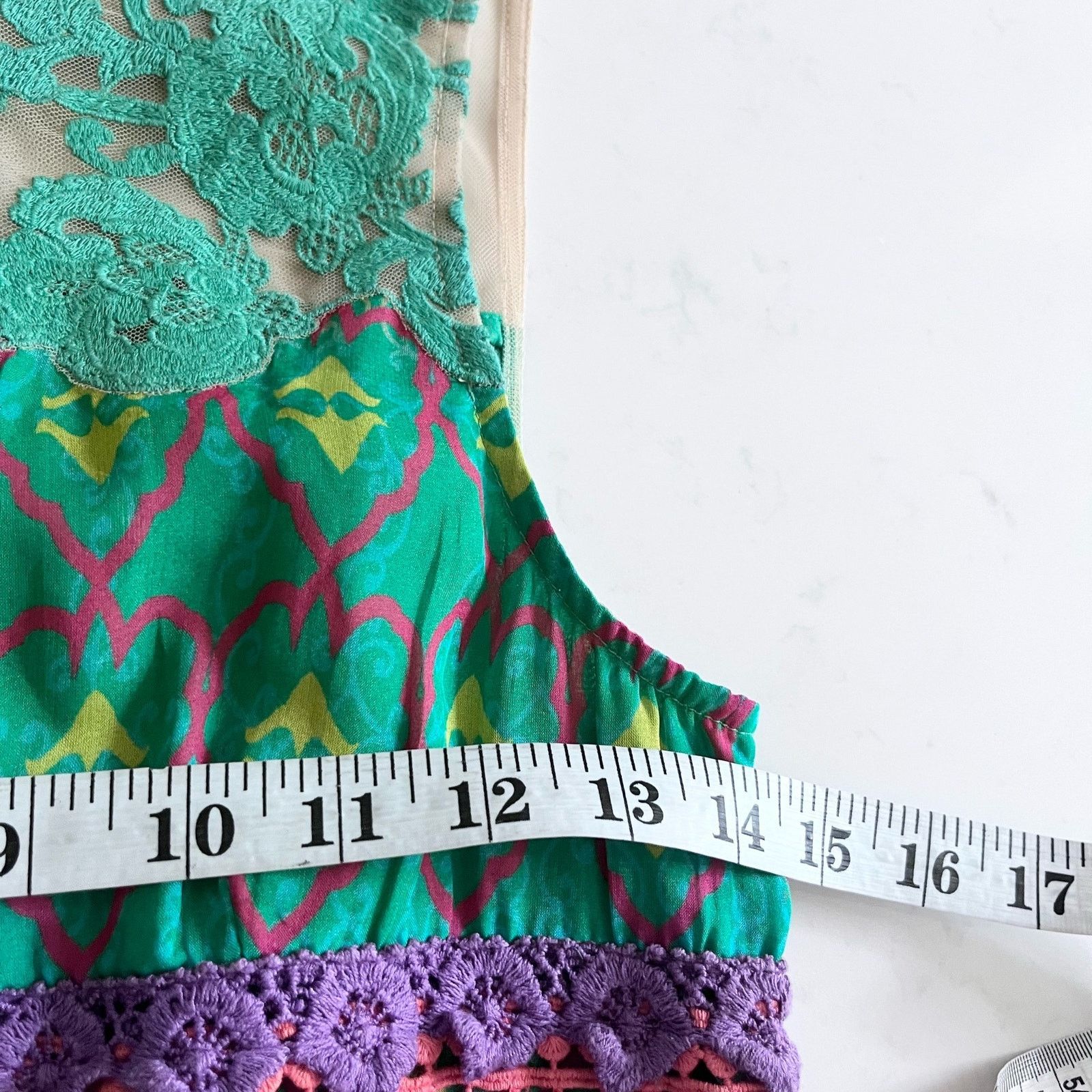 Hemant & Nandita Hemant and Nandita Mintzita Silk Embroidered Maxi Dress Size XS / US 0-2 / IT 36-38 - 8 Thumbnail
