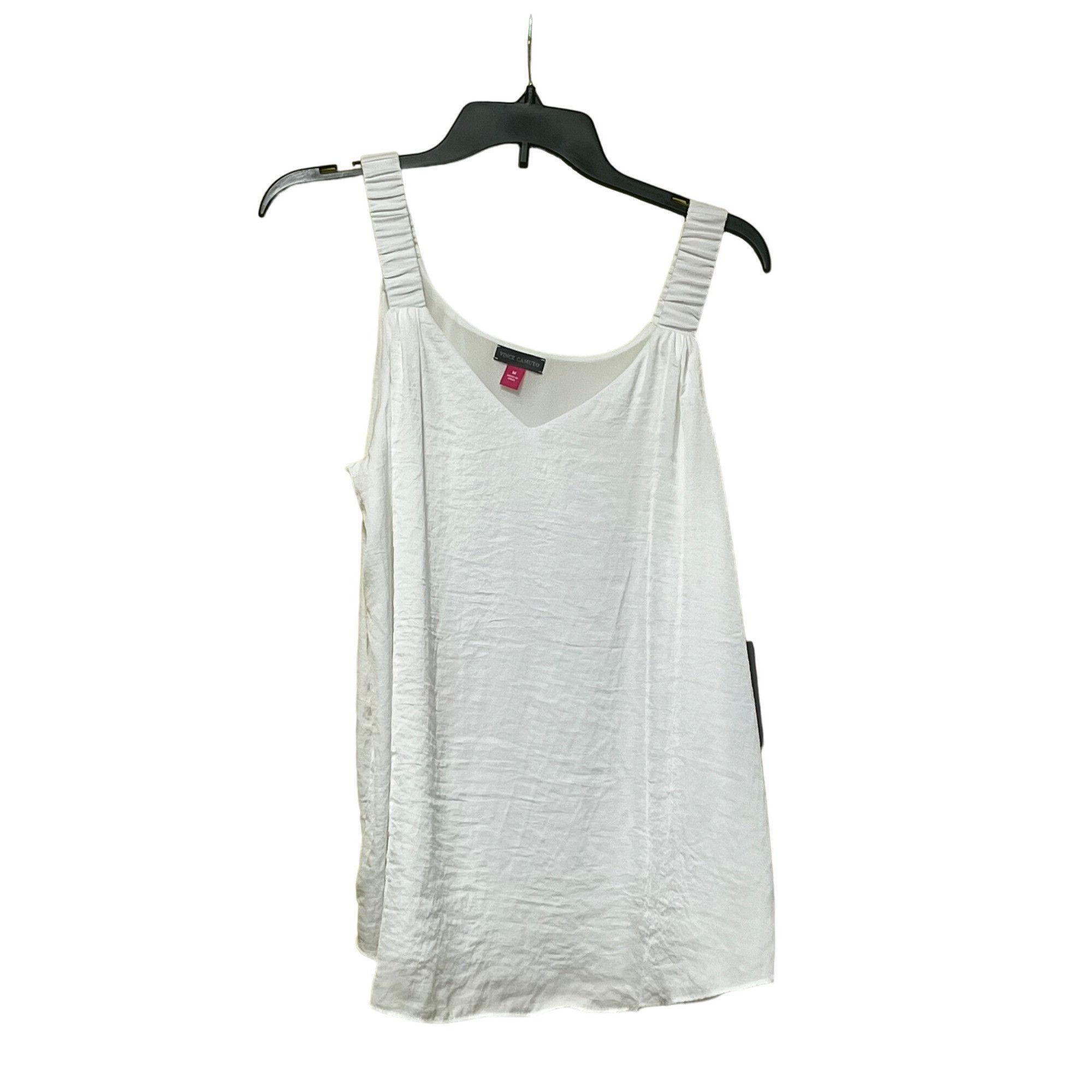 Vince Camuto Vince Camuto Ruffle Strap Rumple Tank Top, Ivory, Sz. M Size M / US 6-8 / IT 42-44 - 8 Thumbnail