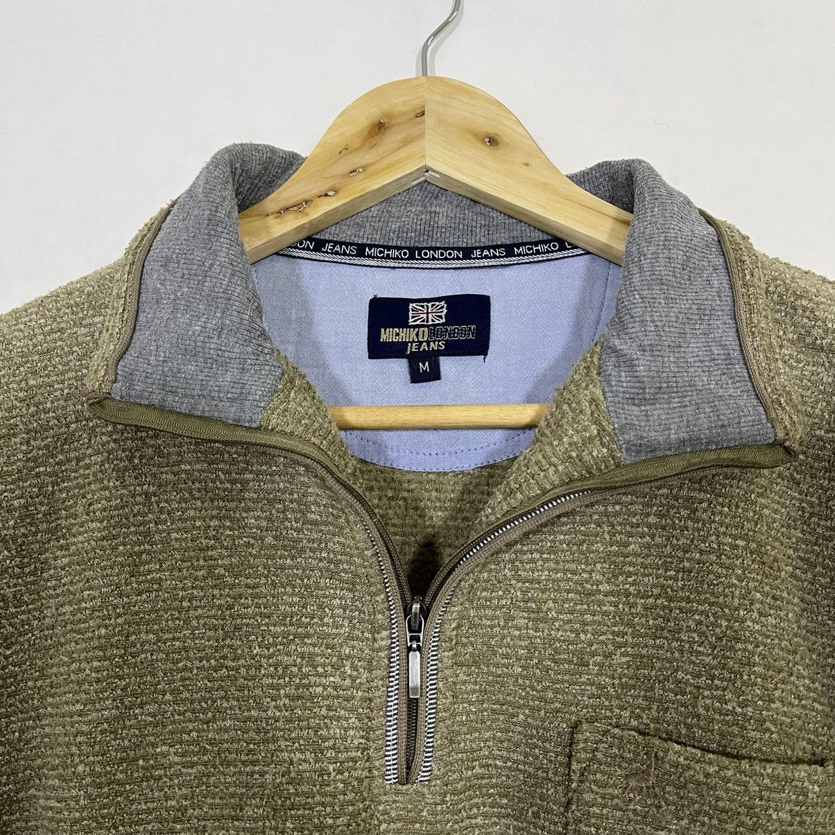 Japanese Brand MICHIKO LONDON JEANS QUARTER ZIP KNIT PULLOVER Size M / US 6-8 / IT 42-44 - 2 Thumbnail