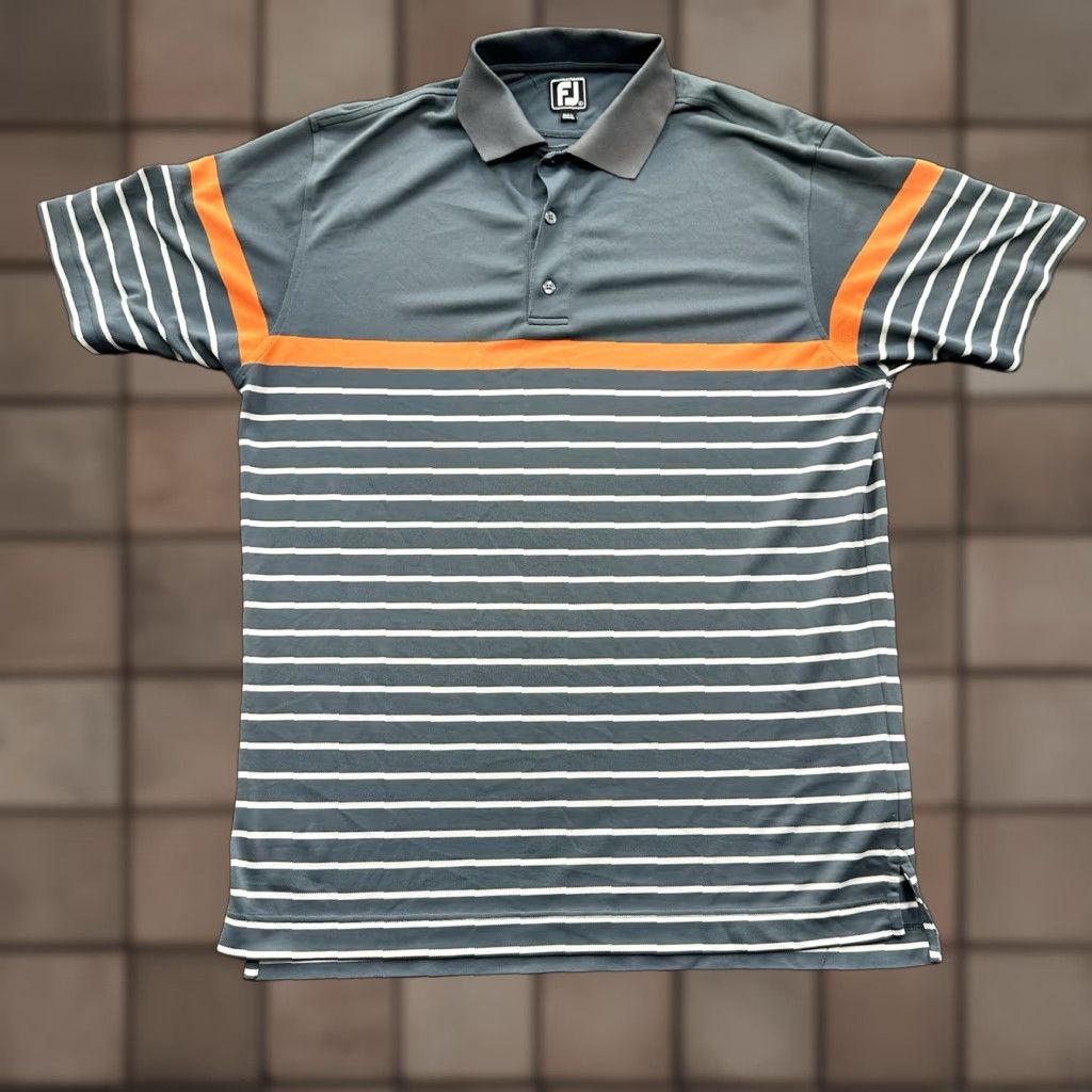 Footjoy FootJoy Polo Shirt Men L Multicolor Striped Short Sleeve Collared Pullover Golf Outdoors Casual Regular Fit Size US L / EU 52-54 / 3 - 1 Thumbnail
