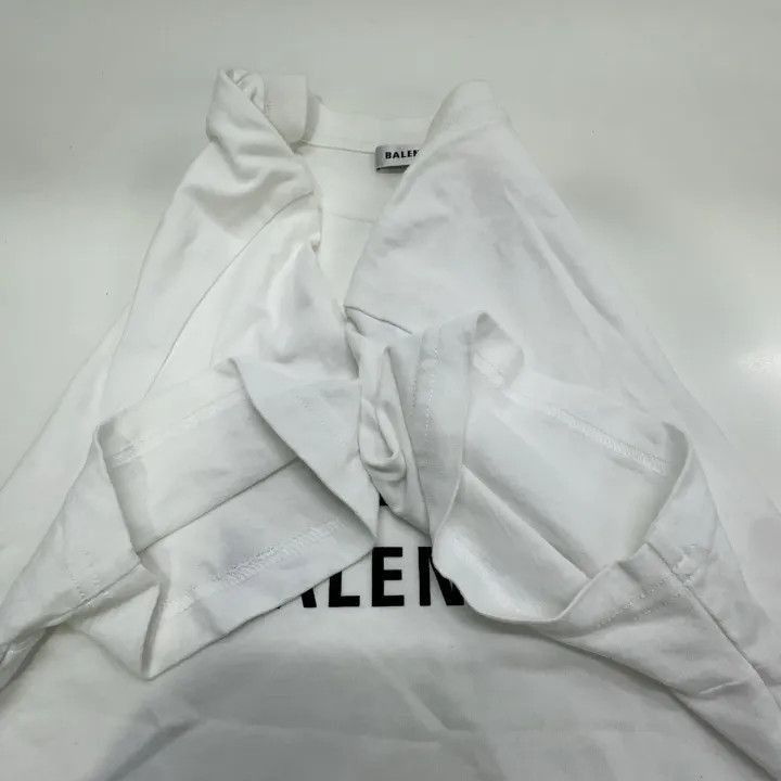 Balenciaga Balenciaga Women's Standard Fit White T-Shirt 0079-2507 Size S / US 4 / IT 40 - 6 Thumbnail