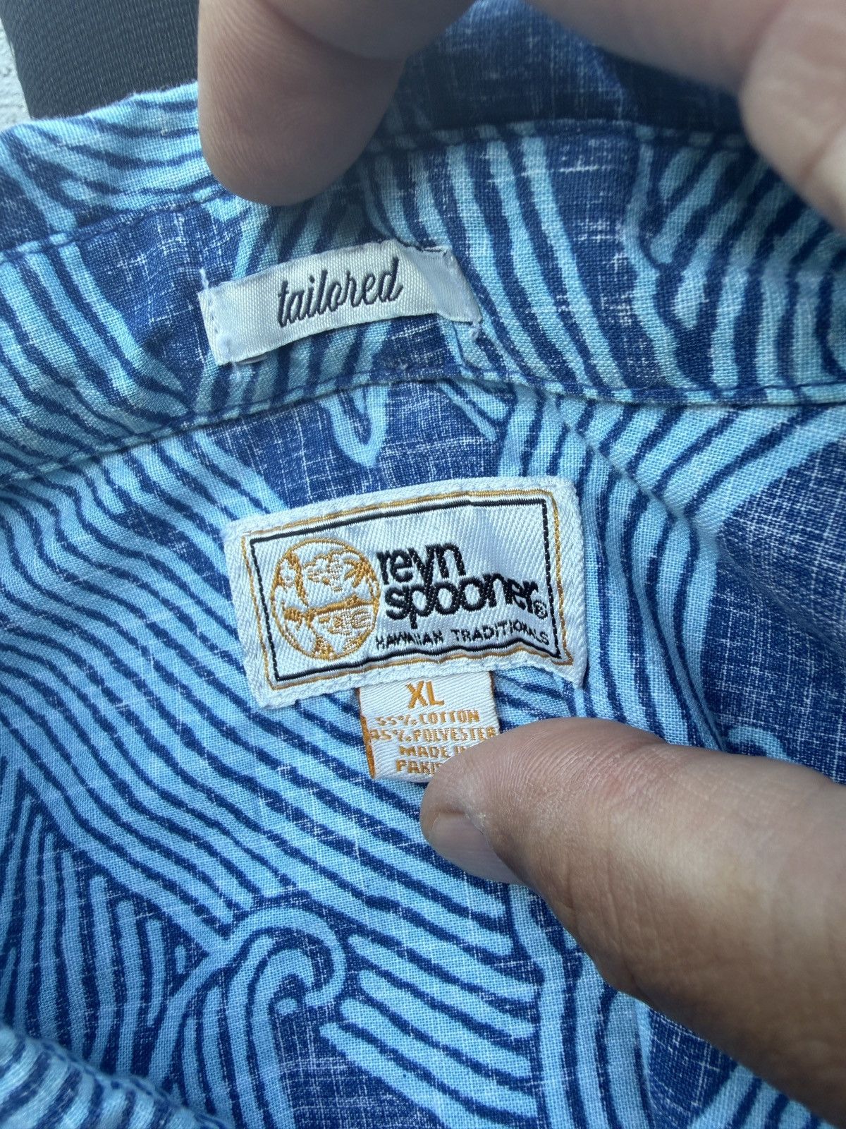 Reyn Spooner PreOwned Reyn Spooner Tailored Hawaiian Print Blue Men's XL Size US XL / EU 56 / 4 - 4 Thumbnail