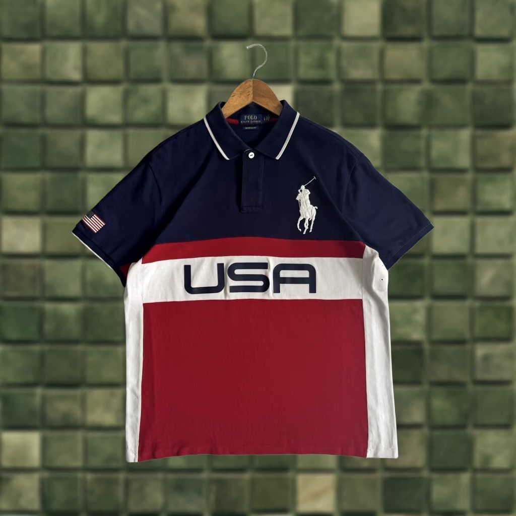 Polo Ralph Lauren Vintage Polo Ralph Lauren Shirt Size L Blue USA Big Pony Big Logo Polo T Men Size US L / EU 52-54 / 3 - 1 Thumbnail