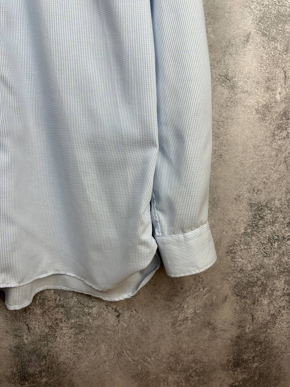 Pal Zileri Pal Zileri Luxury Cotton Poplin Striped Shirt Light Blue Size US XXL / EU 58 / 5 - 8 Thumbnail