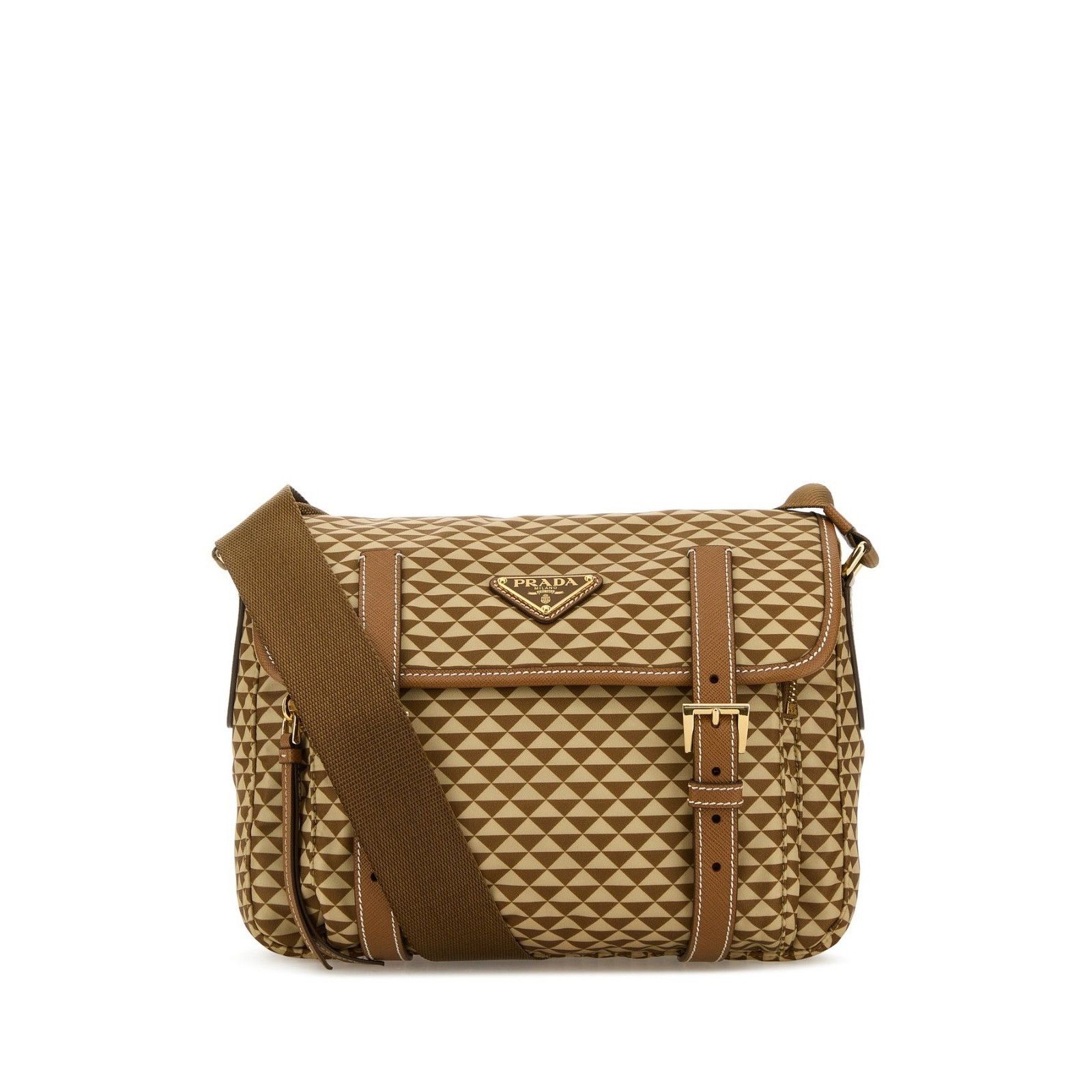PRADA Brown Re-Nylon Crossbody Bag New