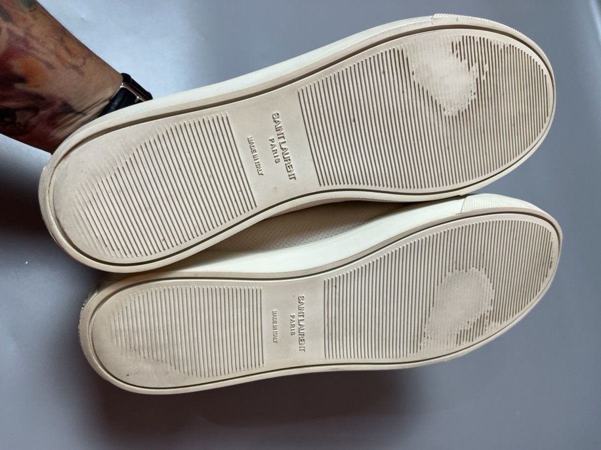Saint Laurent Paris Saint Laurent Paris white leather glitter andy Size US 7 / EU 40 - 9 Thumbnail