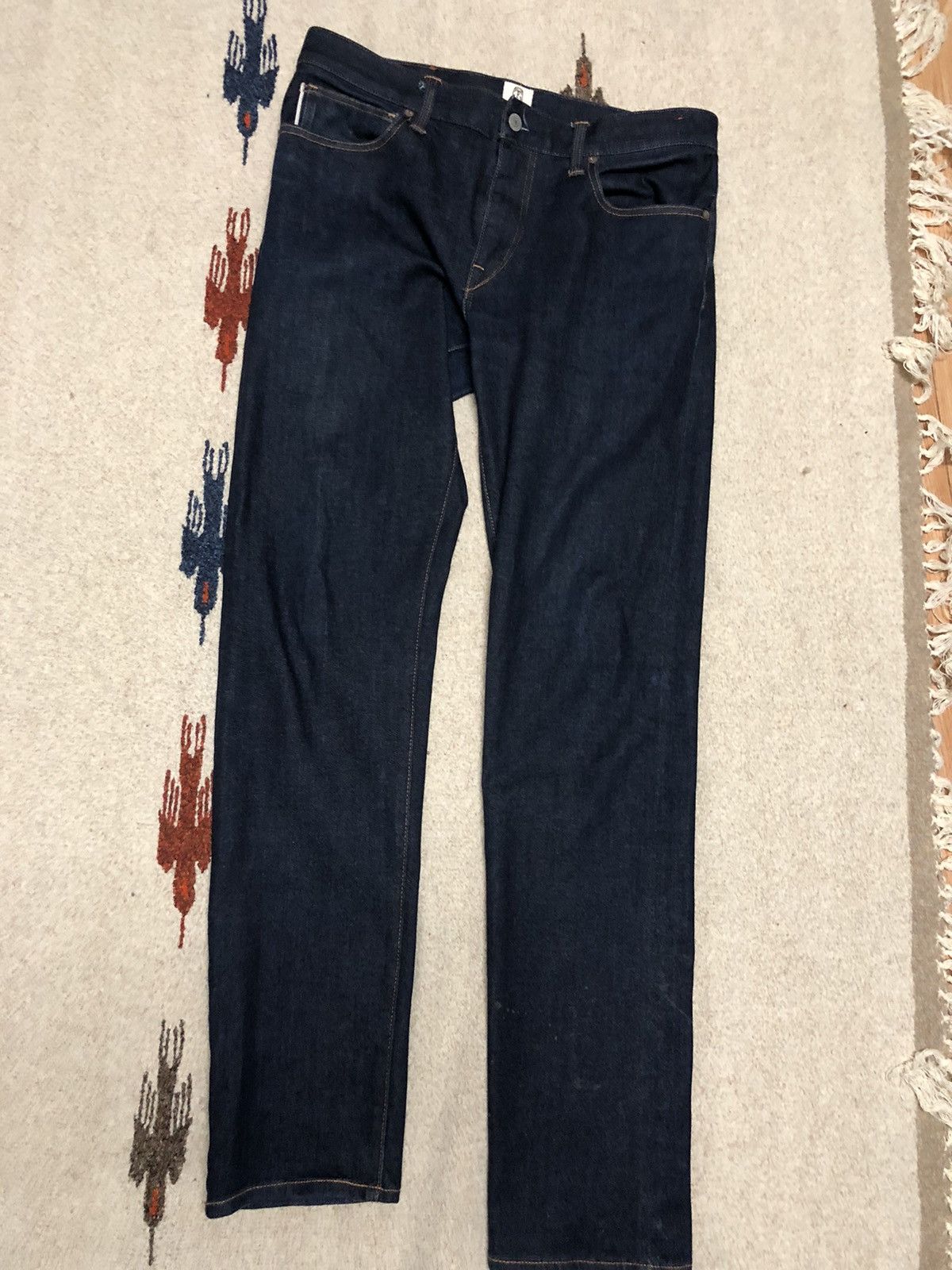 Hiroshi Kato × Japanese Brand The Pen Slim - Indigo Raw 33x32 Selvedge Size US 33 - 3 Thumbnail