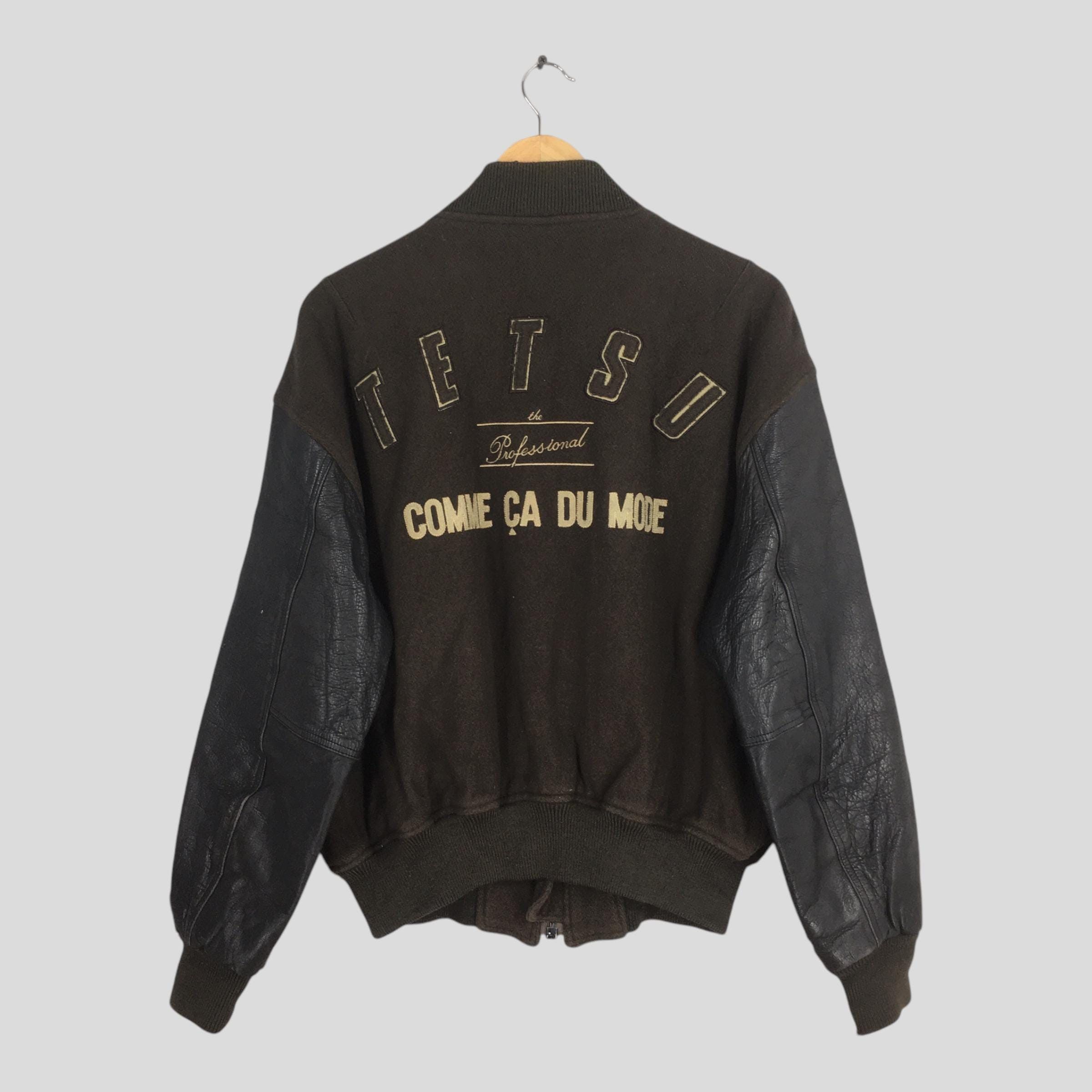 Japanese Brand Vintage 80s Tetsu Comme Ca Du Mode Wool Varsity Jacket Large Size US L / EU 52-54 / 3 - 8 Thumbnail