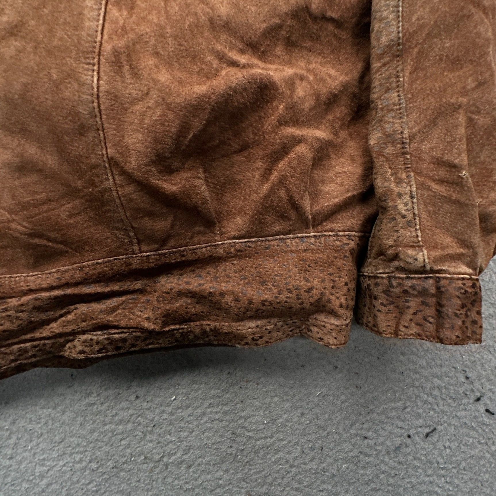 Vintage VINTAGE Byrnes & Baker Bomber Jacket Women Medium Suede Leather Thinsulate Lined Solid Brown 80s 90s Mens Womens Size M / US 6-8 / IT 42-44 - 7 Thumbnail