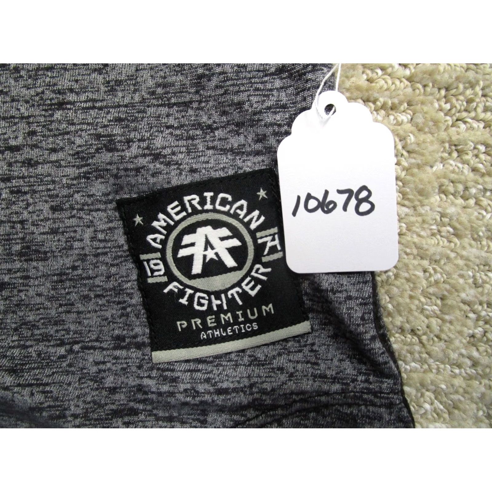 Vintage American Fighter Tank Top Women XS Gray Sleeveless Cotton Poly Regular Tank Ladies Sports Gym Running MMA Training Shirt Size XS / US 0-2 / IT 36-38 - 7 Thumbnail