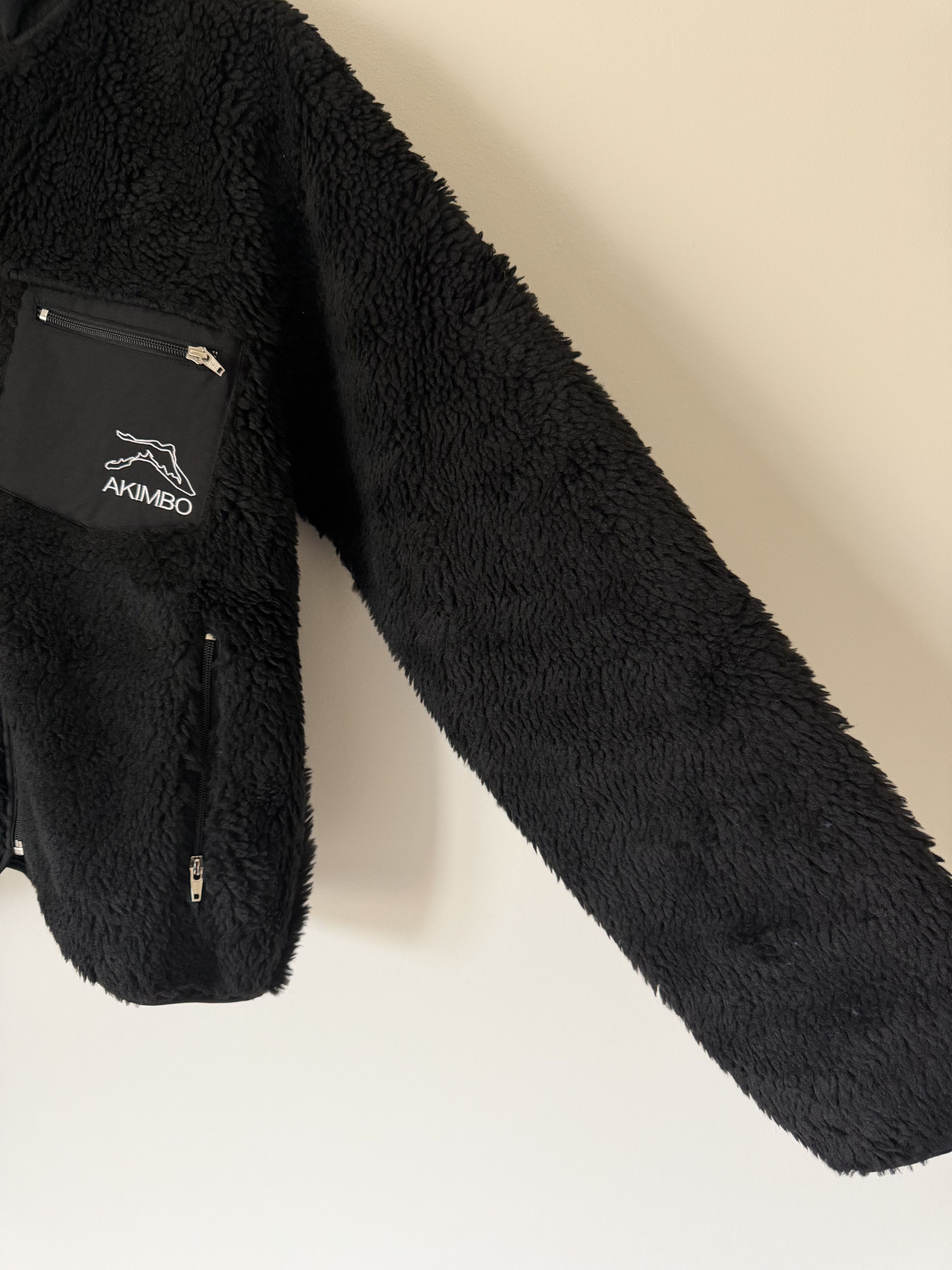 Akimbo Club Akimbo Club Wasatch Deep Pile Fleece Jacket in Jet Black Size US L / EU 52-54 / 3 - 4 Thumbnail