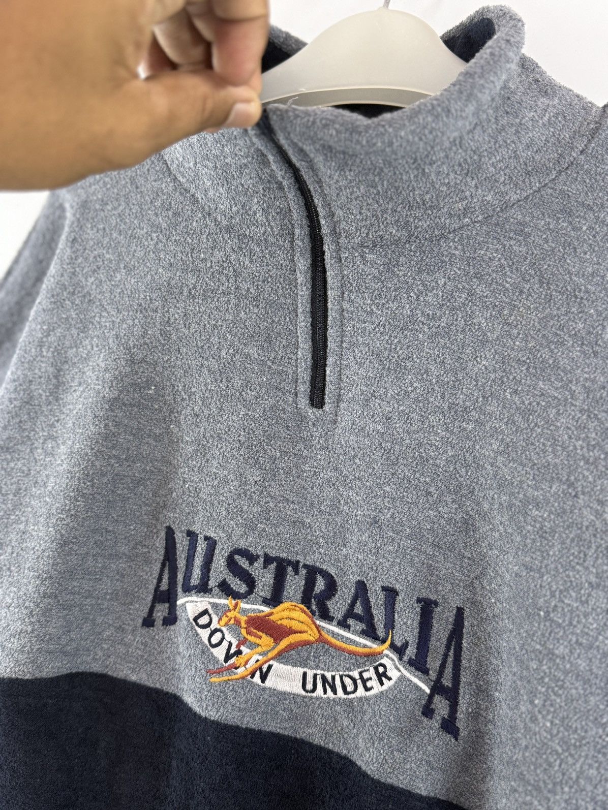The Australian Outback Collection 🔥 90s Ausie iConic Dreamings Quarter Zip Velour Sweatshirt Size US S / EU 44-46 / 1 - 5 Thumbnail
