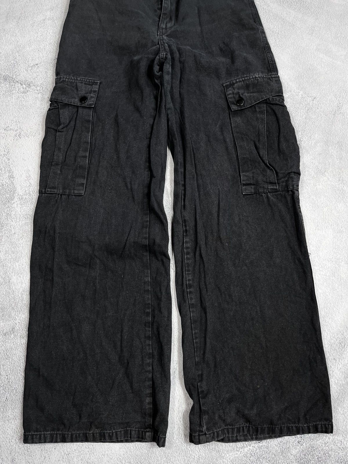 Japanese Brand × Vintage Vintage Y2K baggy flared faded cargo pants streetwear M Size 30" / US 8 / IT 44 - 5 Thumbnail