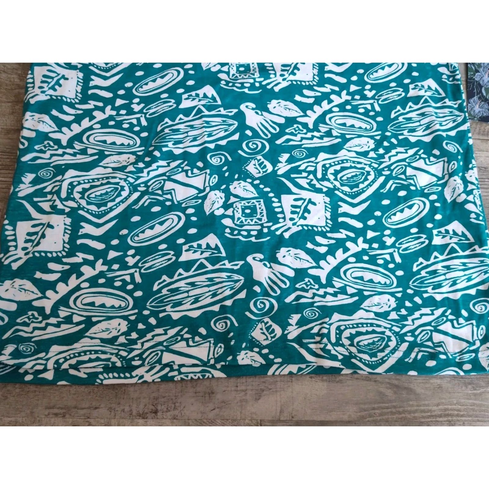 Vintage Straight Faded Men's T-Shirt Short Sleeve All Over Print Teal Regular Fit Cotton Size Large NWT Size US L / EU 52-54 / 3 - 2 Thumbnail