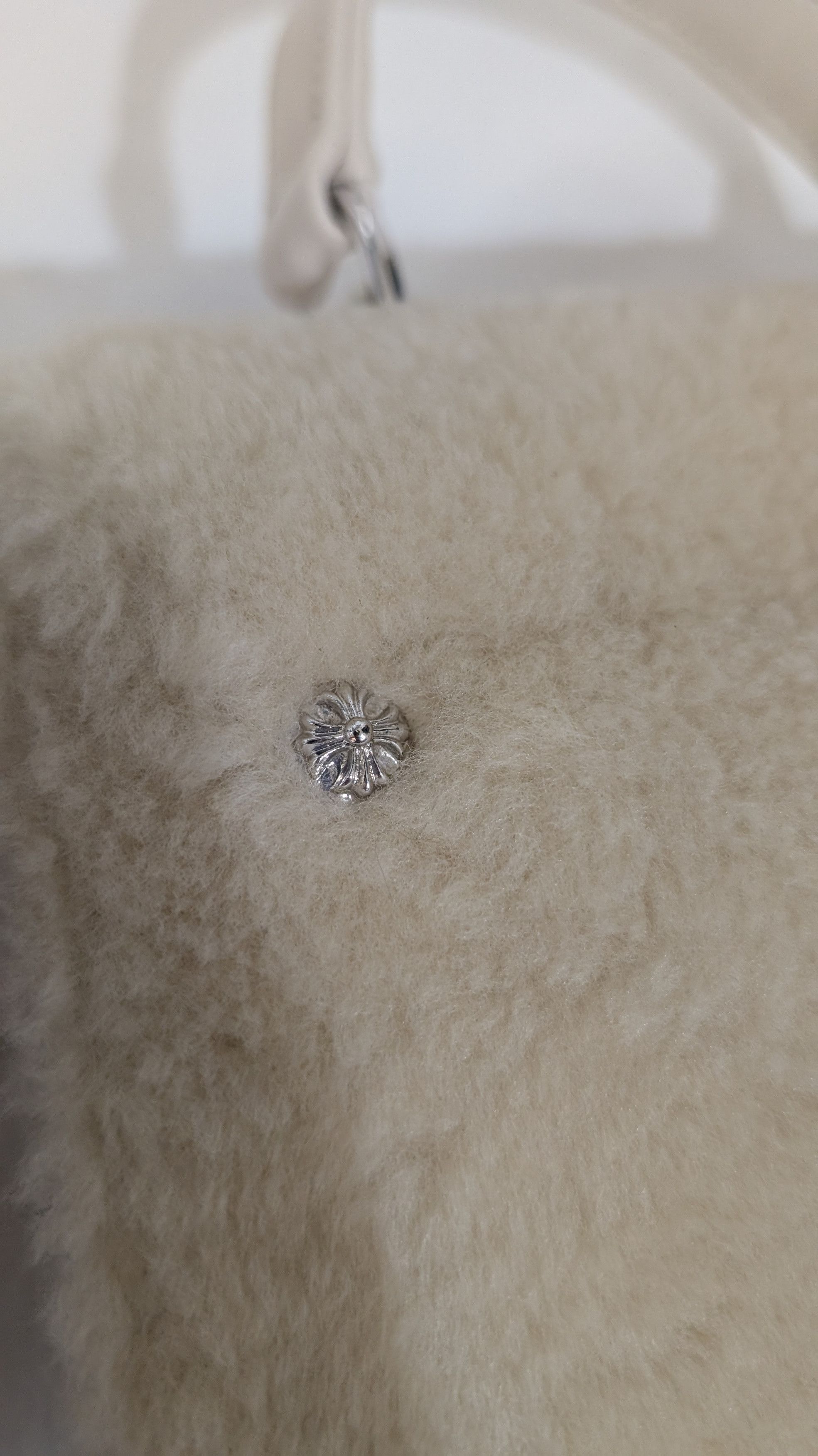 Chrome Hearts Chrome Hearts “Grow Up” Shearling Handbag Cream 2025 SOLD Size ONE SIZE - 11 Thumbnail