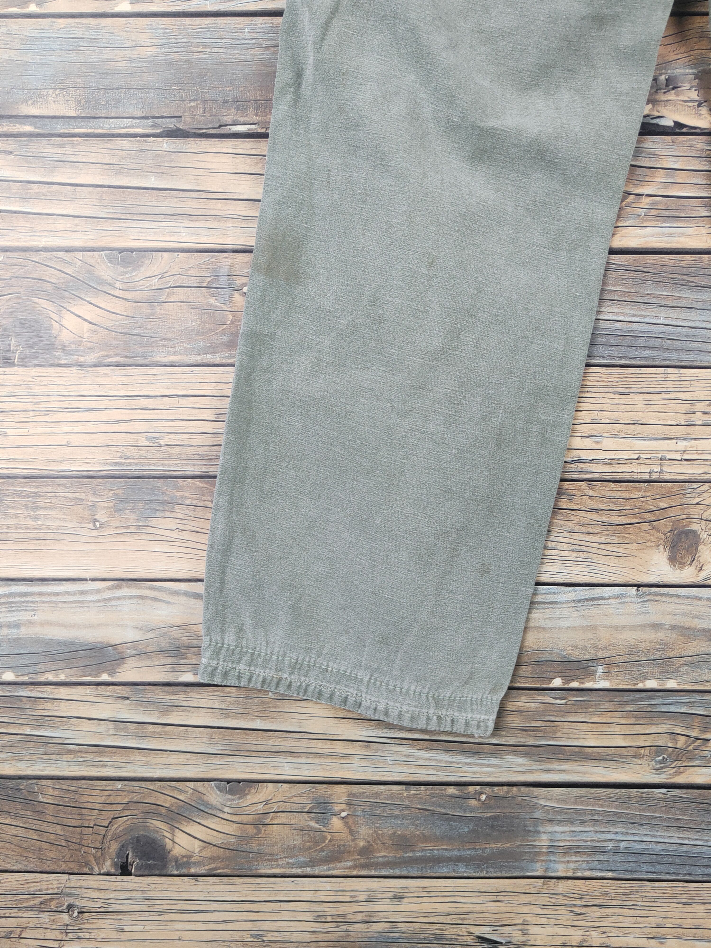 Japanese Brand DL Blue Way Green Faded Multipocket Cargo Pants #46-228T Size US 28 / EU 44 - 10 Thumbnail