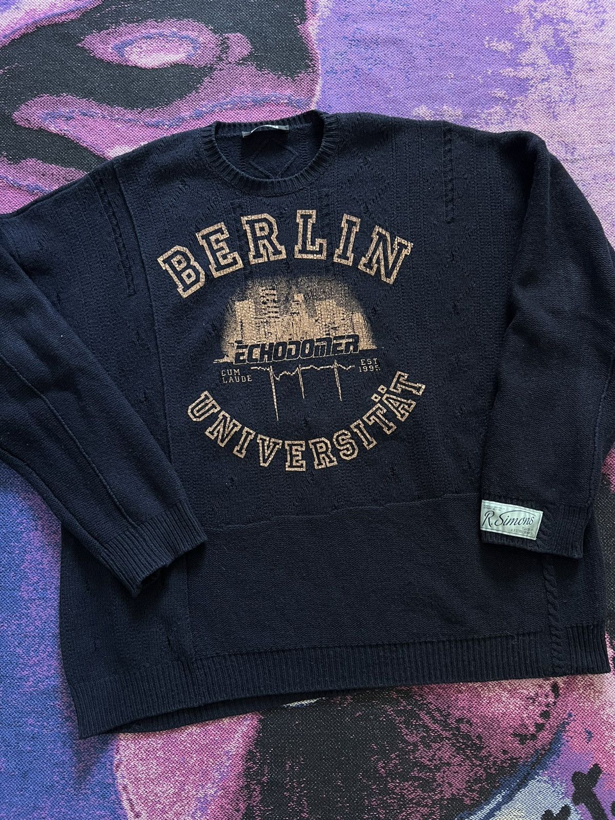 Raf Simons Raf Simons Berlin Print Oversized Knit Size US L / EU 52-54 / 3 - 1 Thumbnail