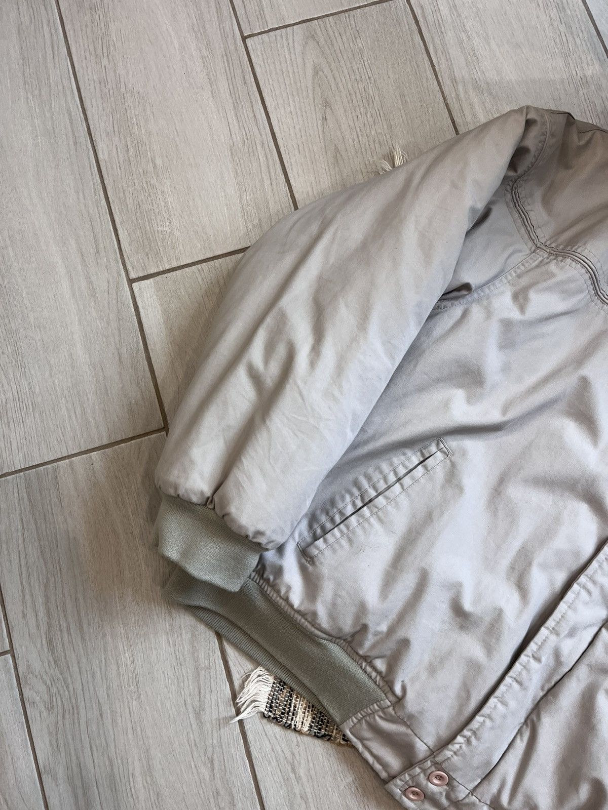 Alpha Industries × Vintage Vintage Bomber Jacket Grey Oversize Falls Creek minimalistic Size US XXL / EU 58 / 5 - 3 Thumbnail